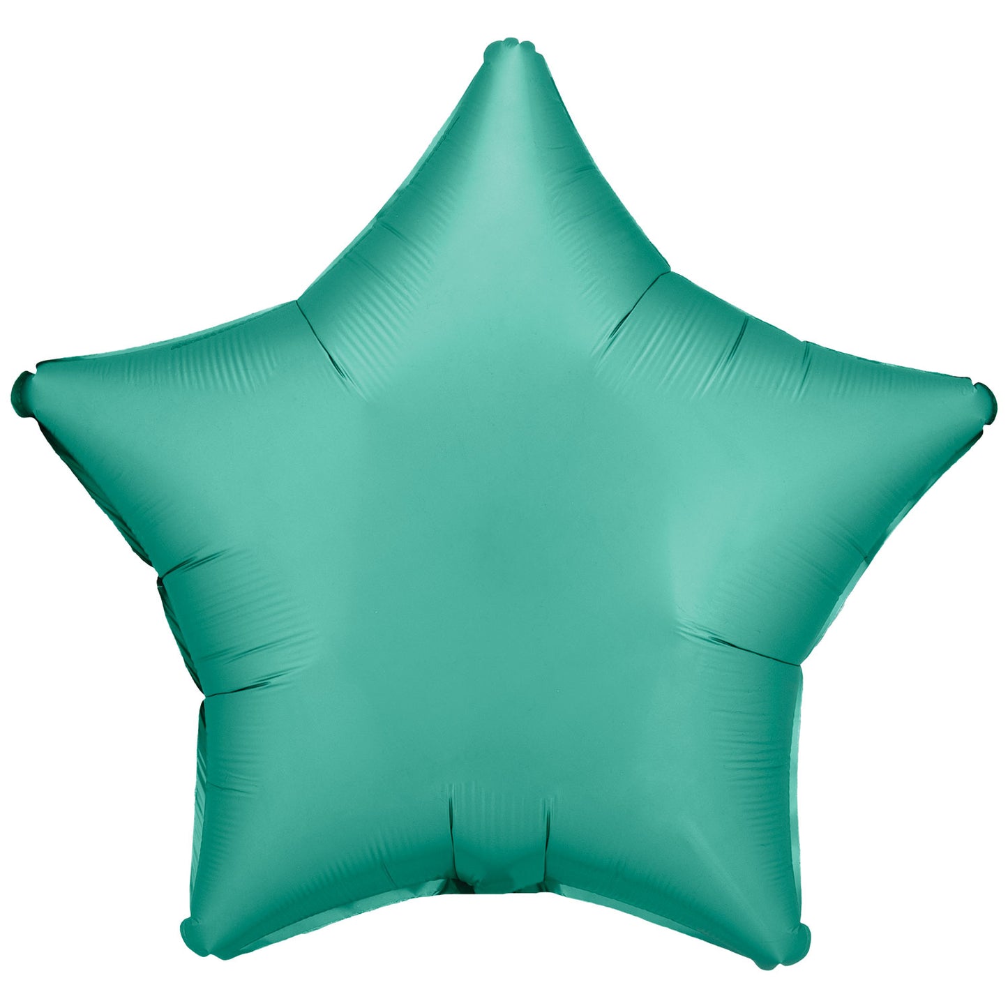 9914106 - Amscan Silk Lustre Jade Green Star Standard Unpackaged Foil Balloons C16 - 10 PC