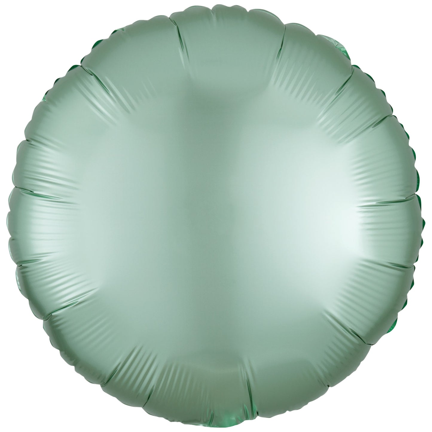 9914107 IP X5 - Amscan Silk Lustre Mint Green Circle Standard Packaged Foil Balloons C16 - 5 PC