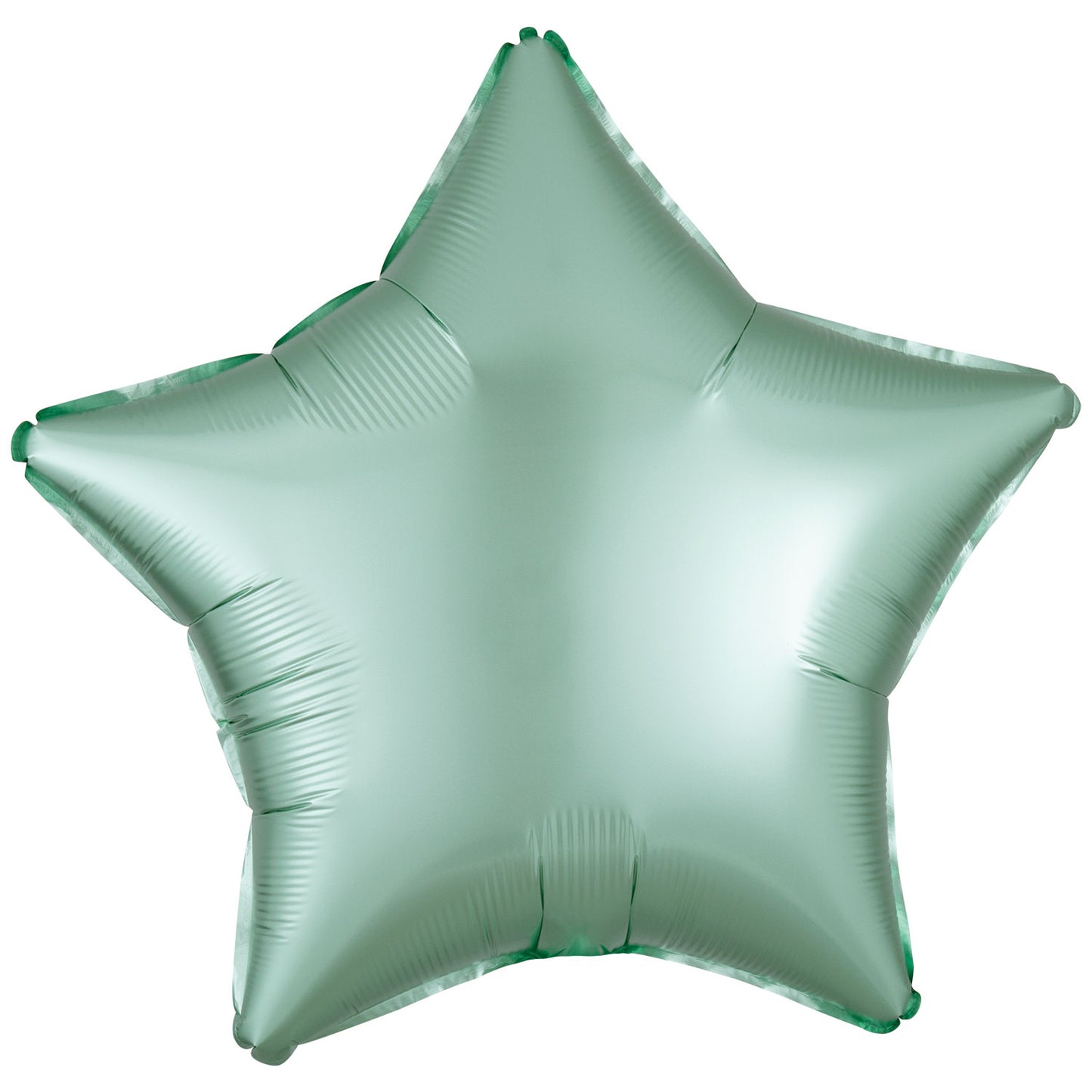9914109 - Amscan Silk Lustre Mint Green Star Standard Unpackaged Foil Balloons C16 - 10 PC