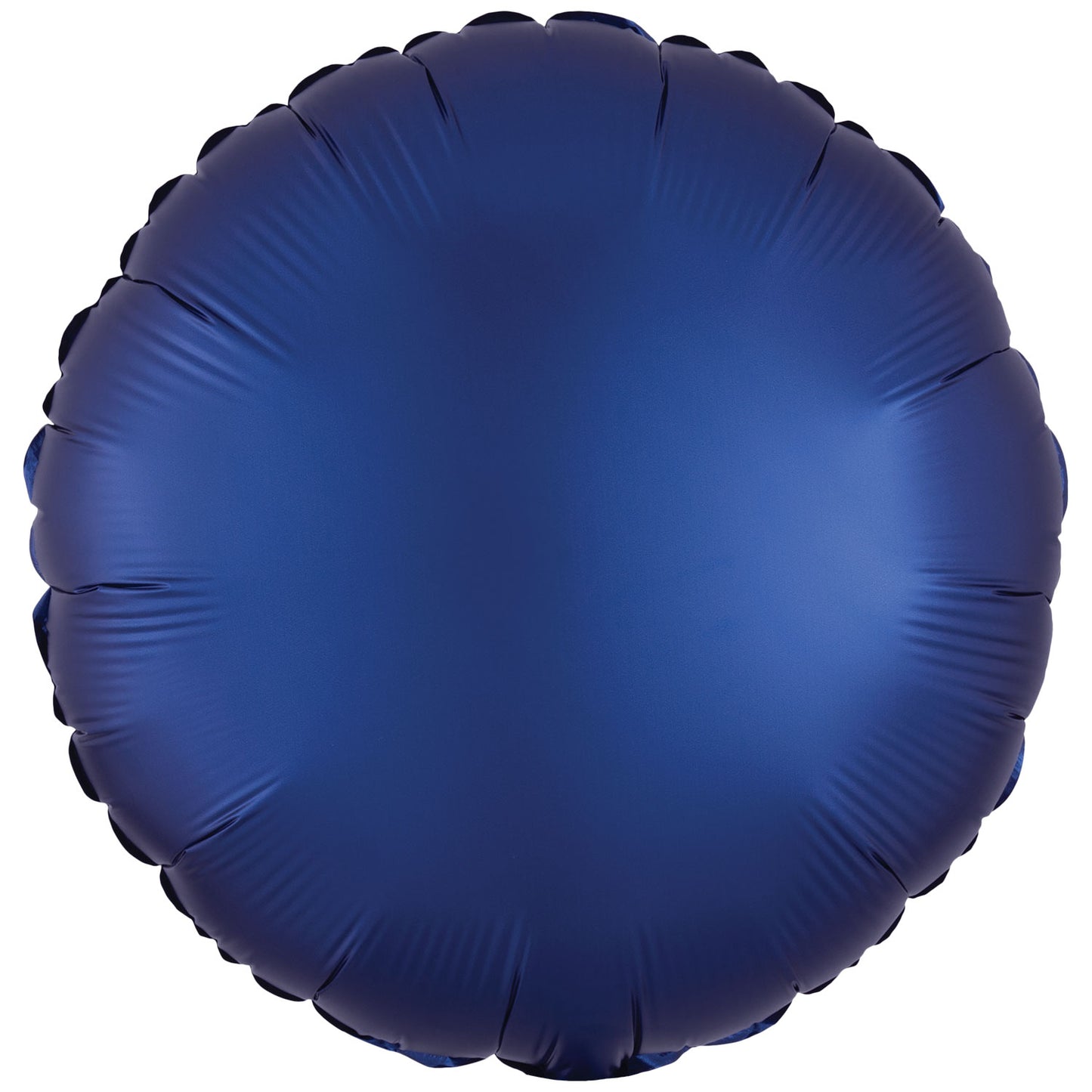 9914110 - Amscan Silk Lustre Navy Blue Circle Standard Unpackaged Foil Balloons C16 - 10 PC