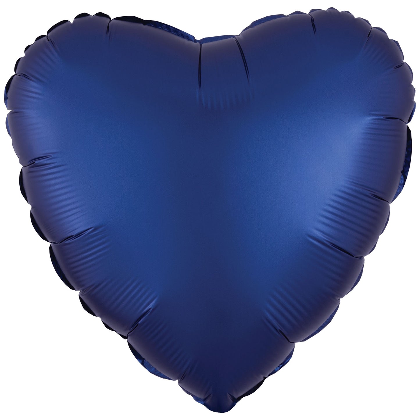 9914111 - Amscan Silk Lustre Navy Blue Heart Standard Unpackaged Foil Balloons C16 - 10 PC