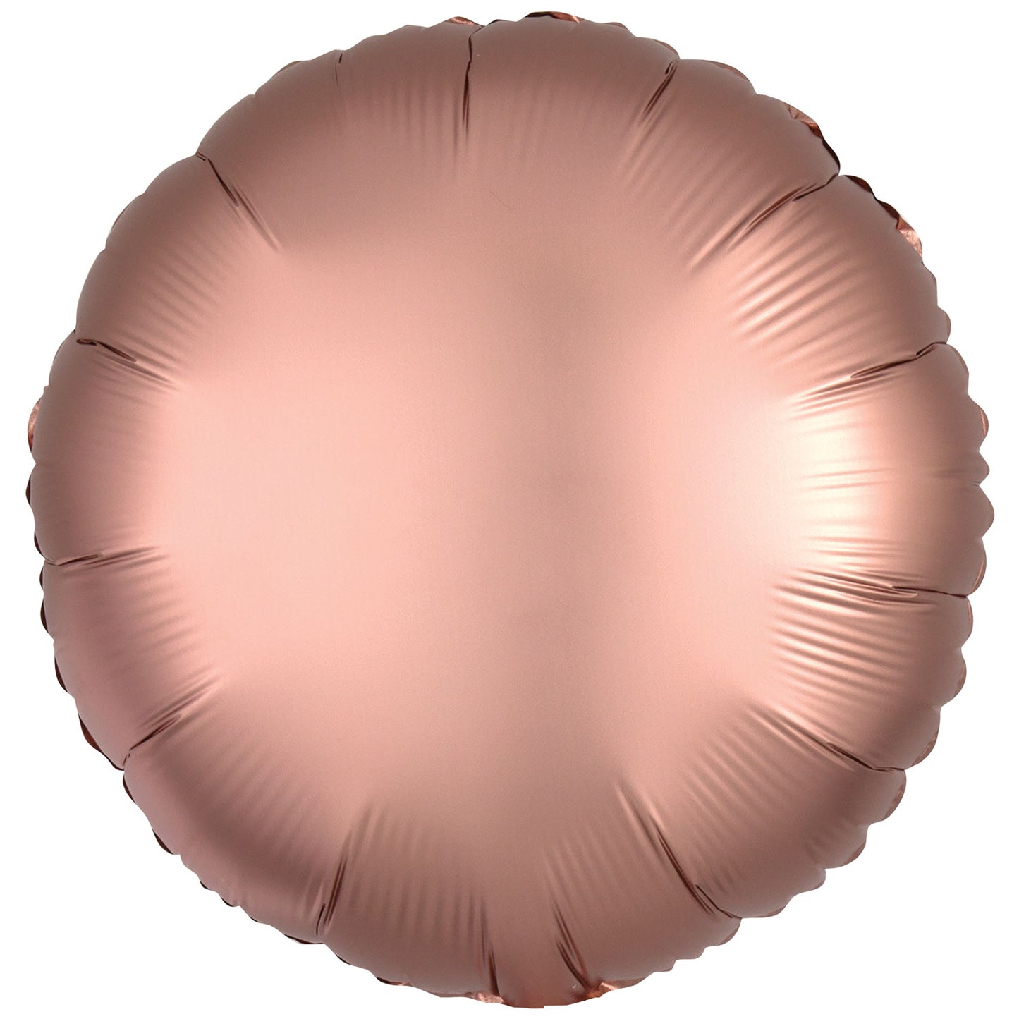9914131 IP X5 - Amscan Silk Lustre Rose Copper Circle Standard Packaged Foil Balloons C16 - 5 PC