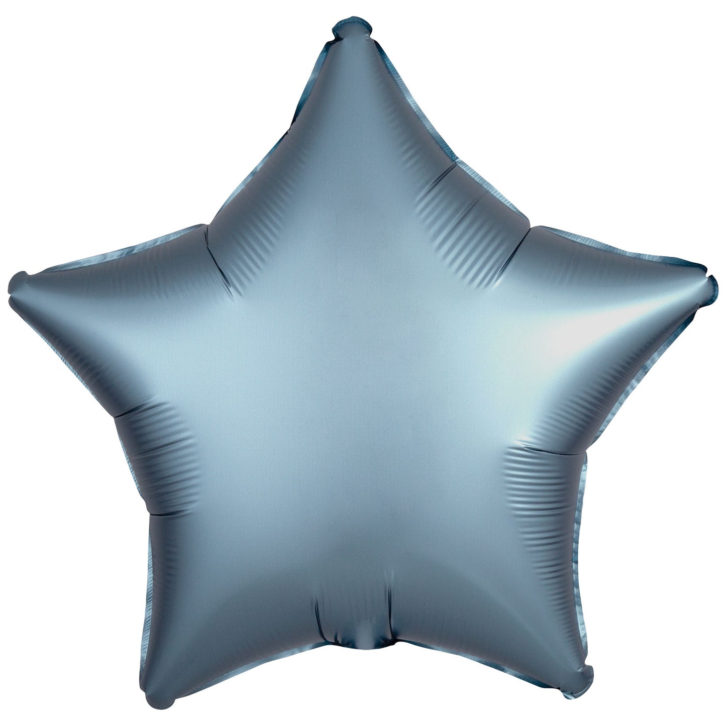 9914139 - Amscan Silk Lustre Steel Blue Star Standard Unpackaged Foil Balloons C16 - 10 PC