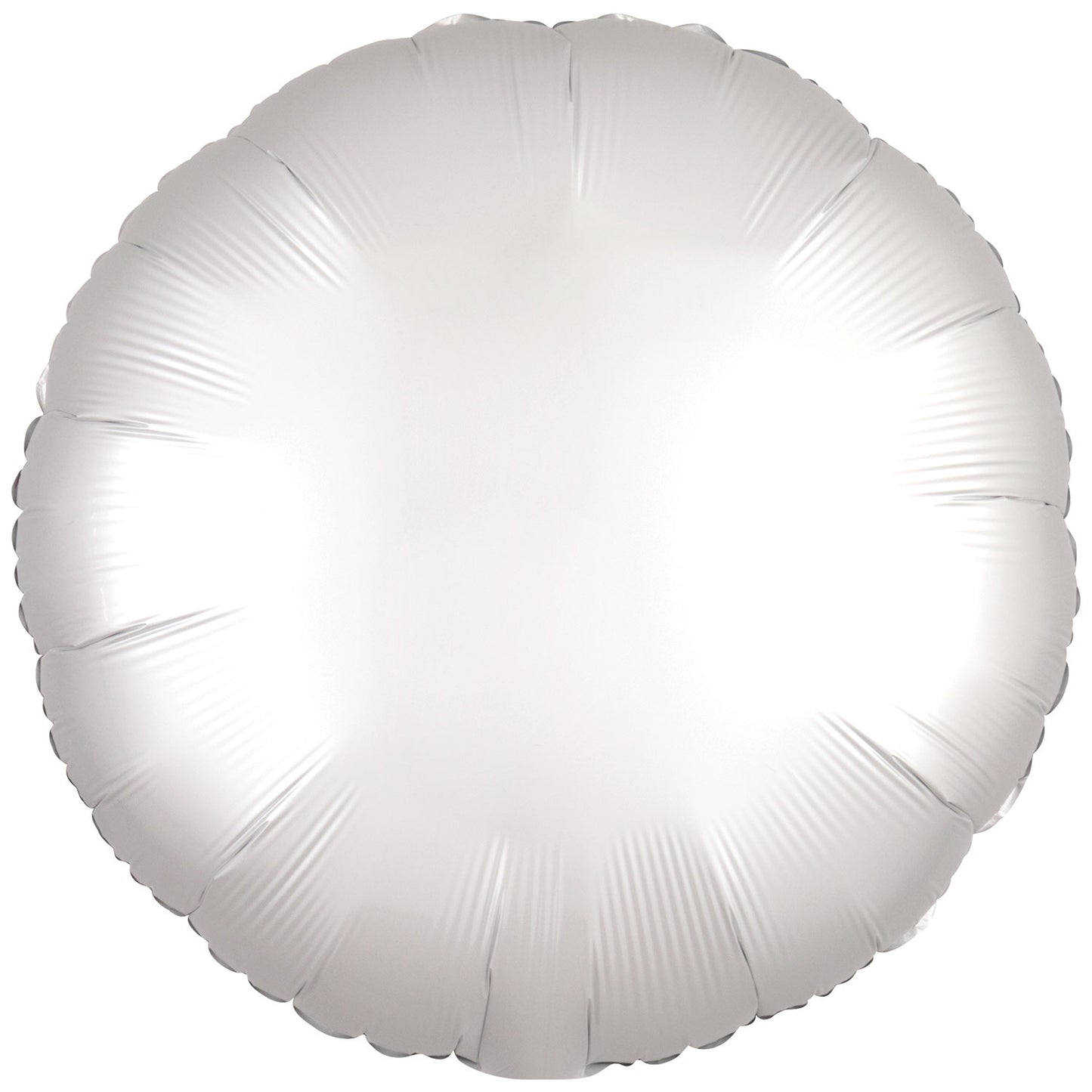 Amscan Silk Lustre White Circle Standard Packaged Foil Balloons C16 - 5 PC
