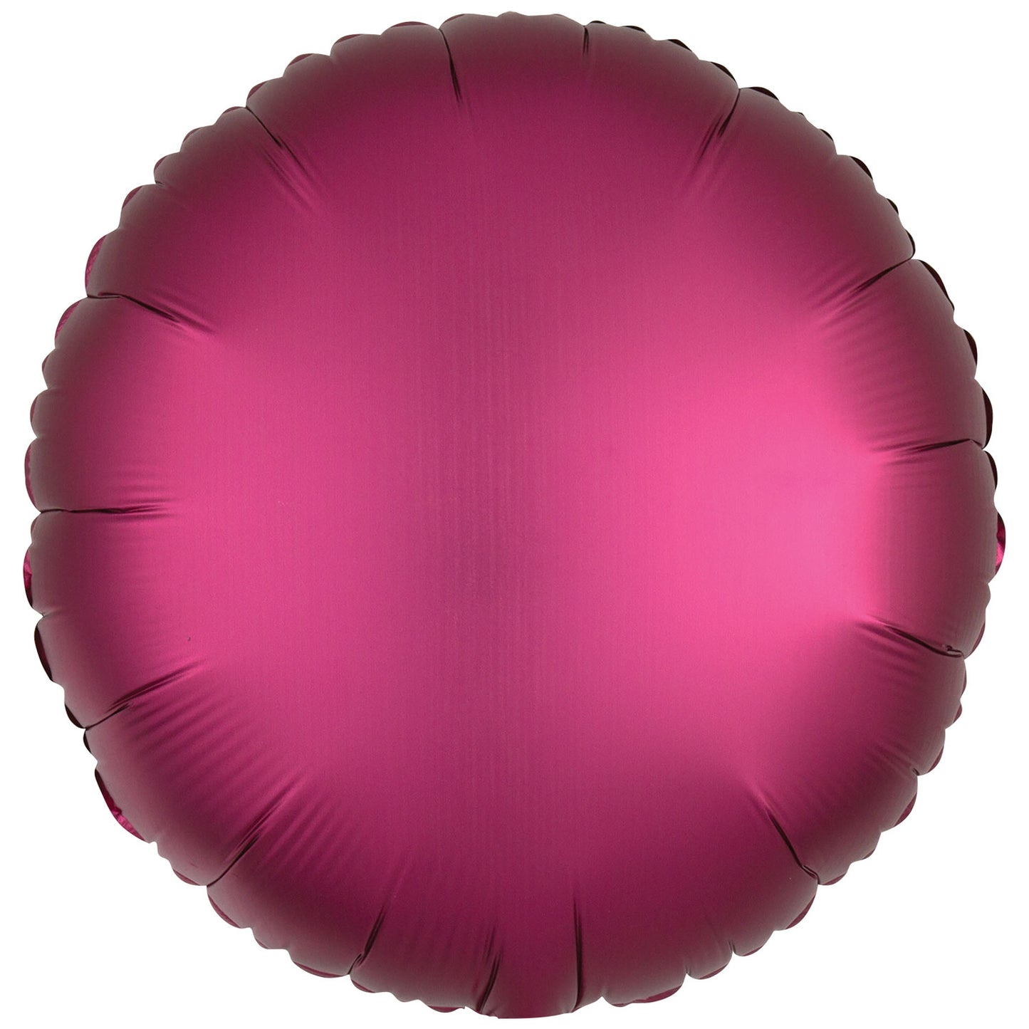 9914161 - Amscan Silk Lustre Pomegranate Circle Standard Unpackaged Foil Balloons C16 - 10 PC