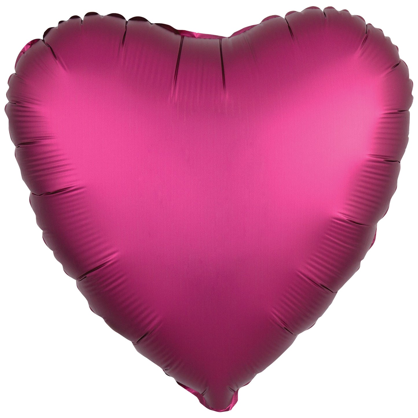 9914162 - Amscan Silk Lustre Pomegranate Heart Standard Unpackaged Foil Balloons C16 - 10 PC
