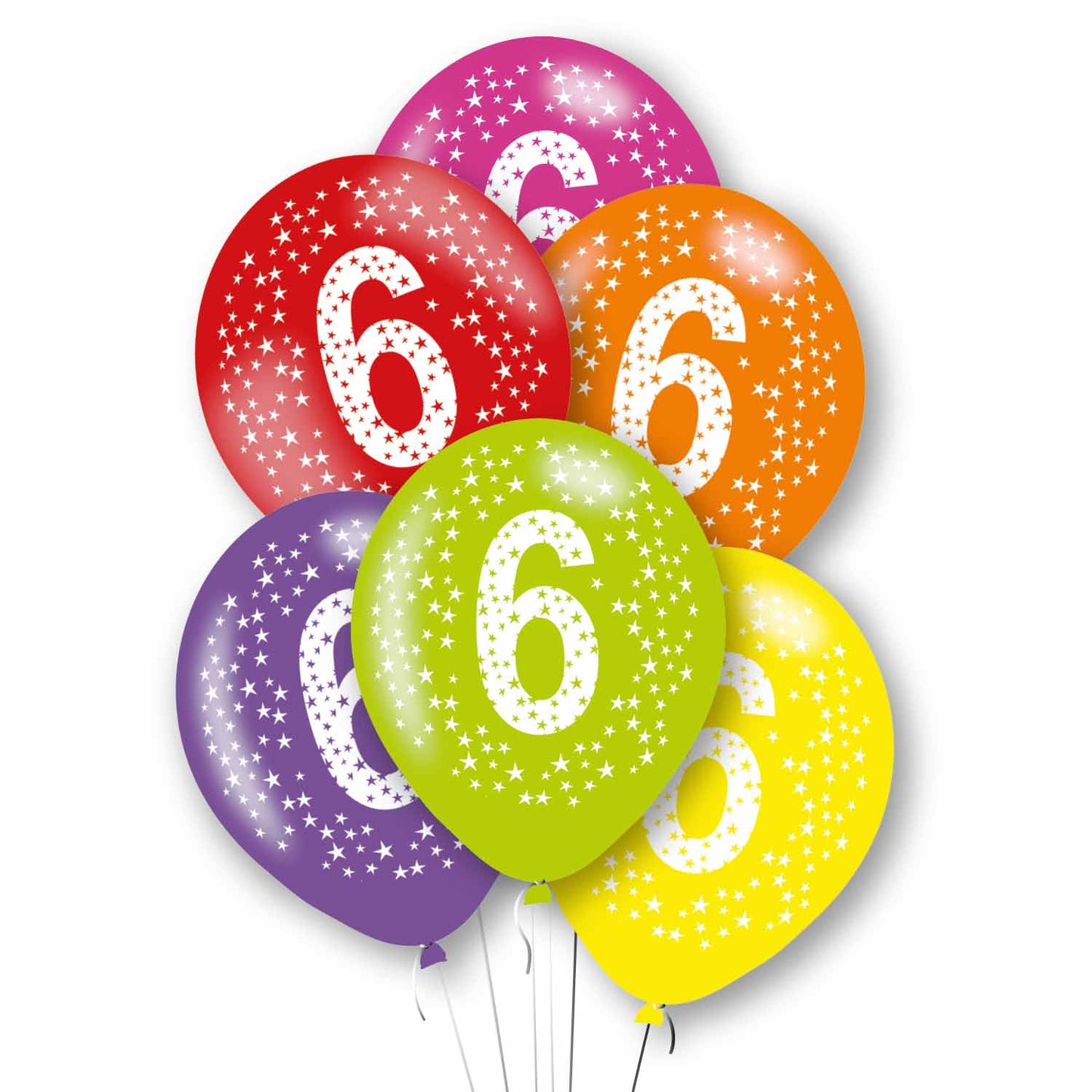 9912730 IP X10 - Age 6 Primary Mix Latex Balloons 11"/27.5cm - 10 PKG/6