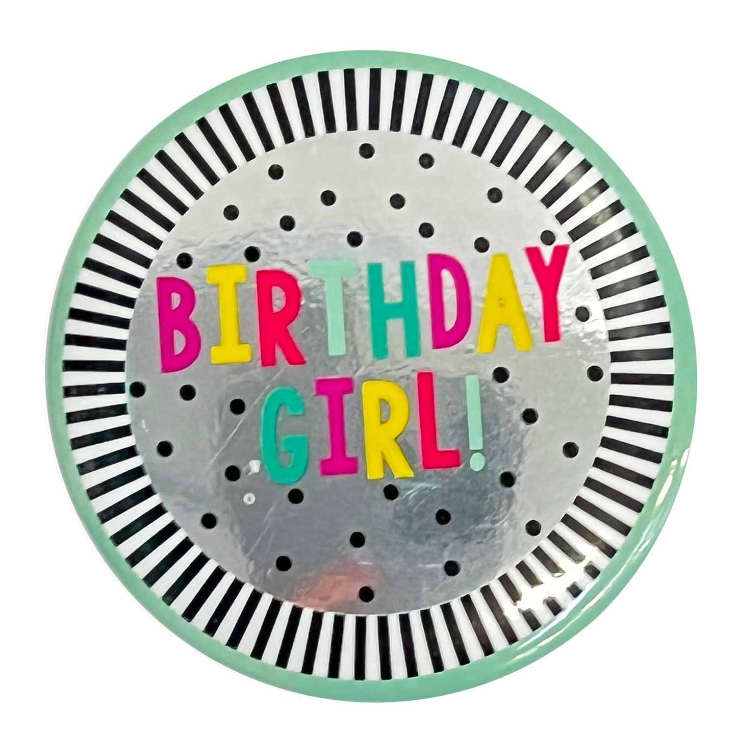 9912103 IP X12 - Birthday Girl! Badges 6cm - 12 PC