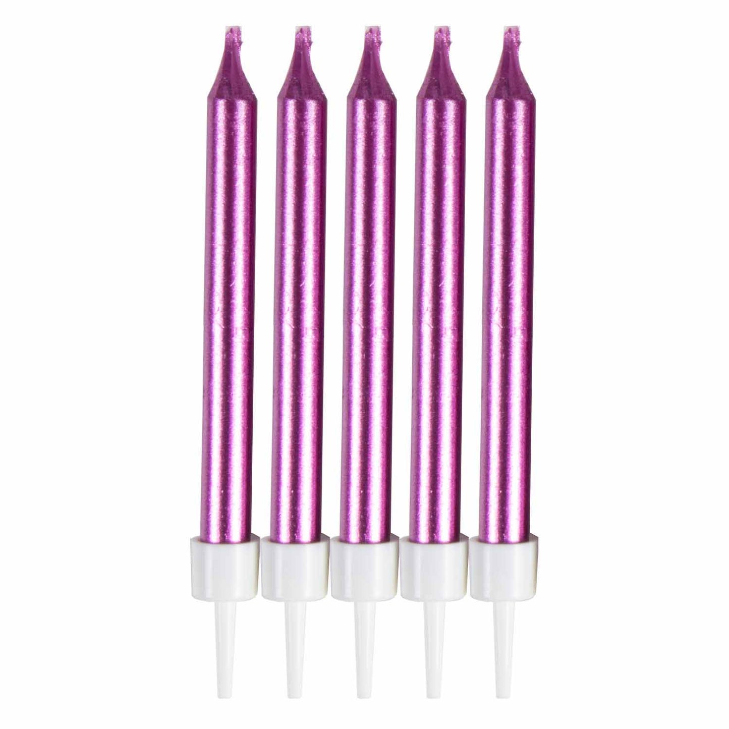 9911944 IP X12 - Metallic Pink Skinny Candles 6cm - 12 PKG/10