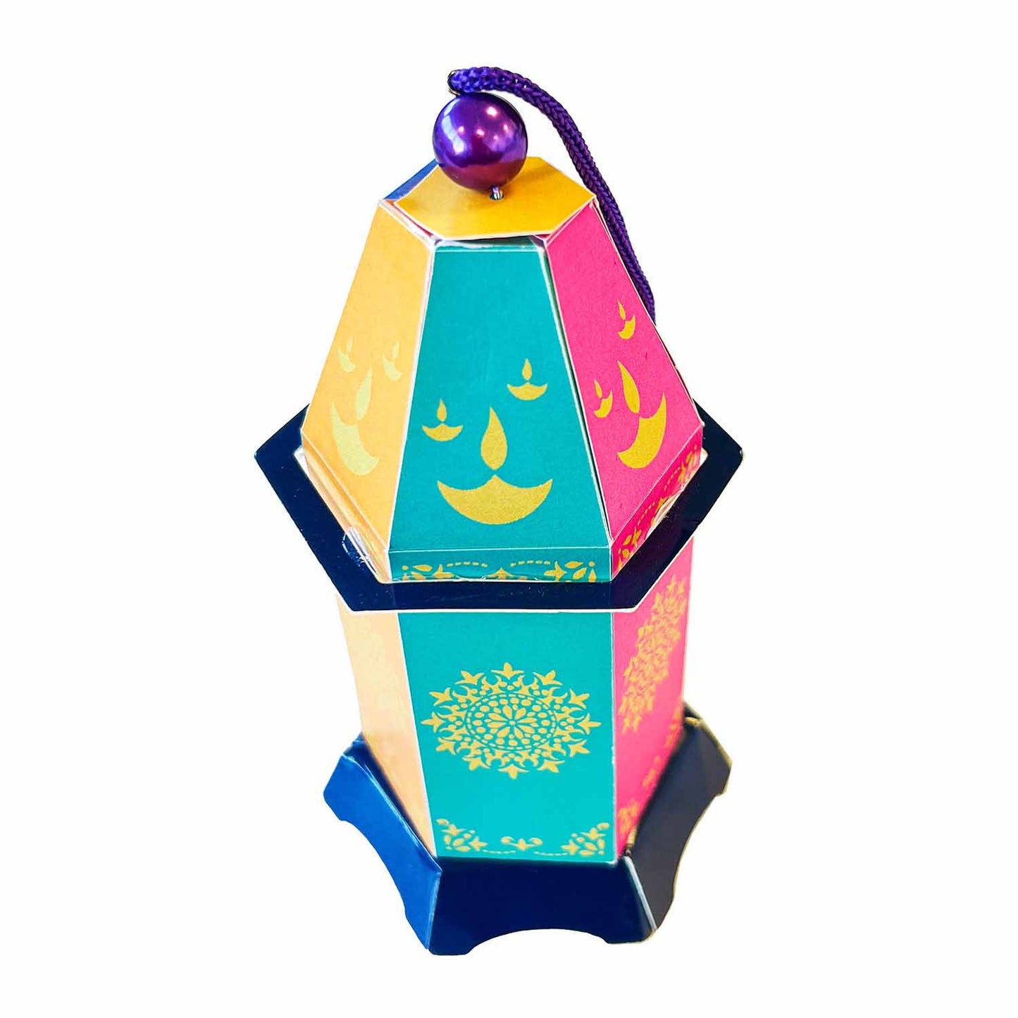Diwali L.E.D Lanterns 7cm x 13cm - 12 PC