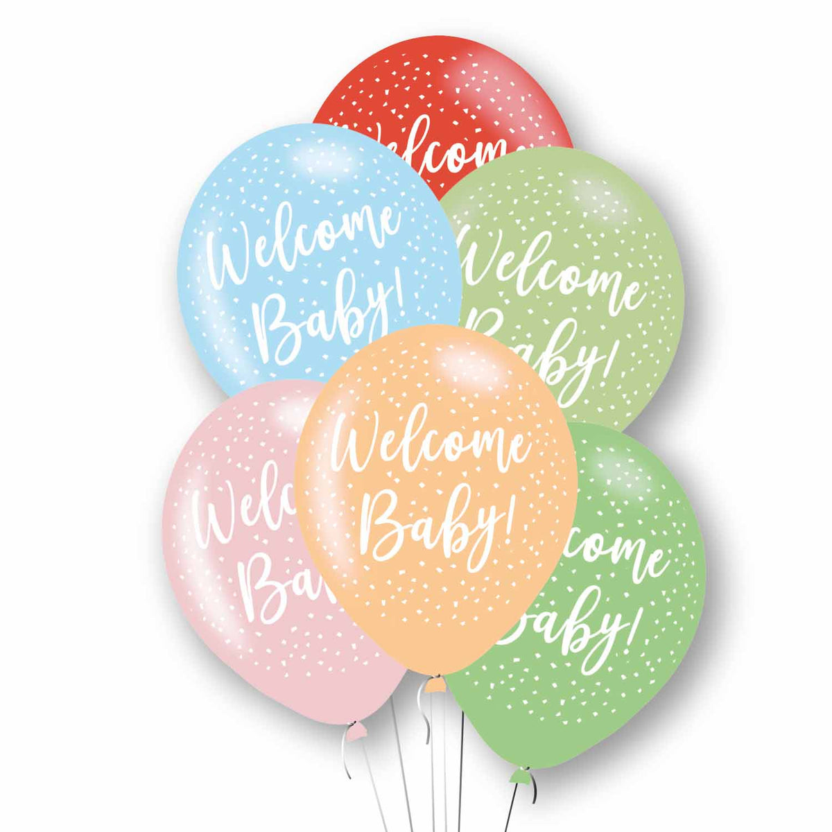 9912776 IP X10 - Welcome Baby Macaron Mix Latex Balloons 11"/27.5cm - 10 PKG/6