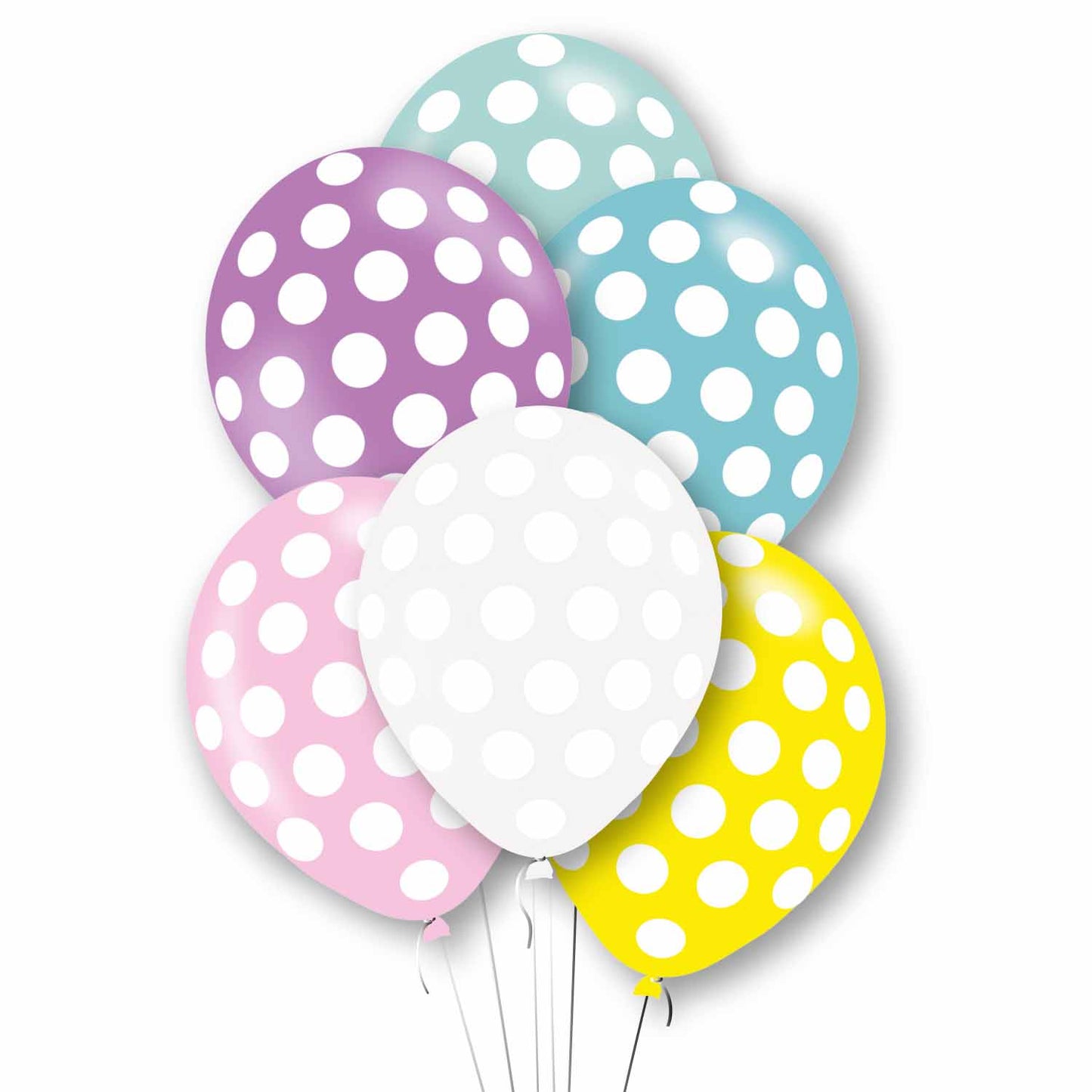 9912743 IP X10 - Polka Dot Mix Latex Balloons 11"/27.5cm - 10 PKG/6