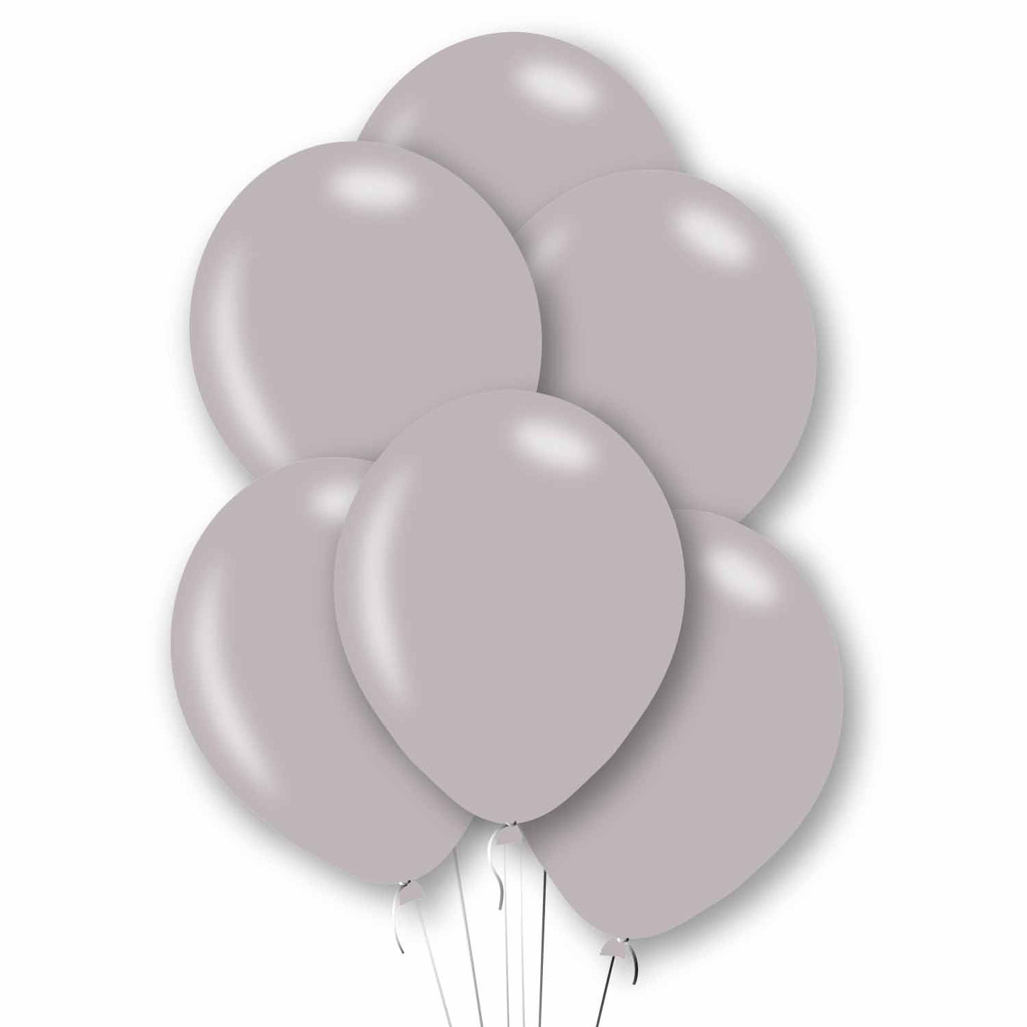 9912711 IP X10 - Metallic Silver Latex Balloons 11"/27.5cm - 10 PKG/10