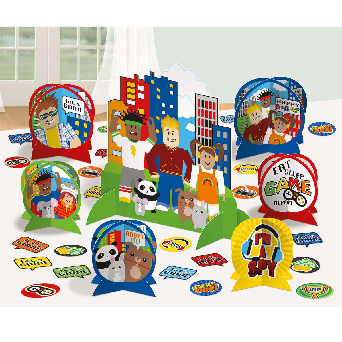9913854 IP X6 - Party Town Table Decoration Kits - 6 PKG/31