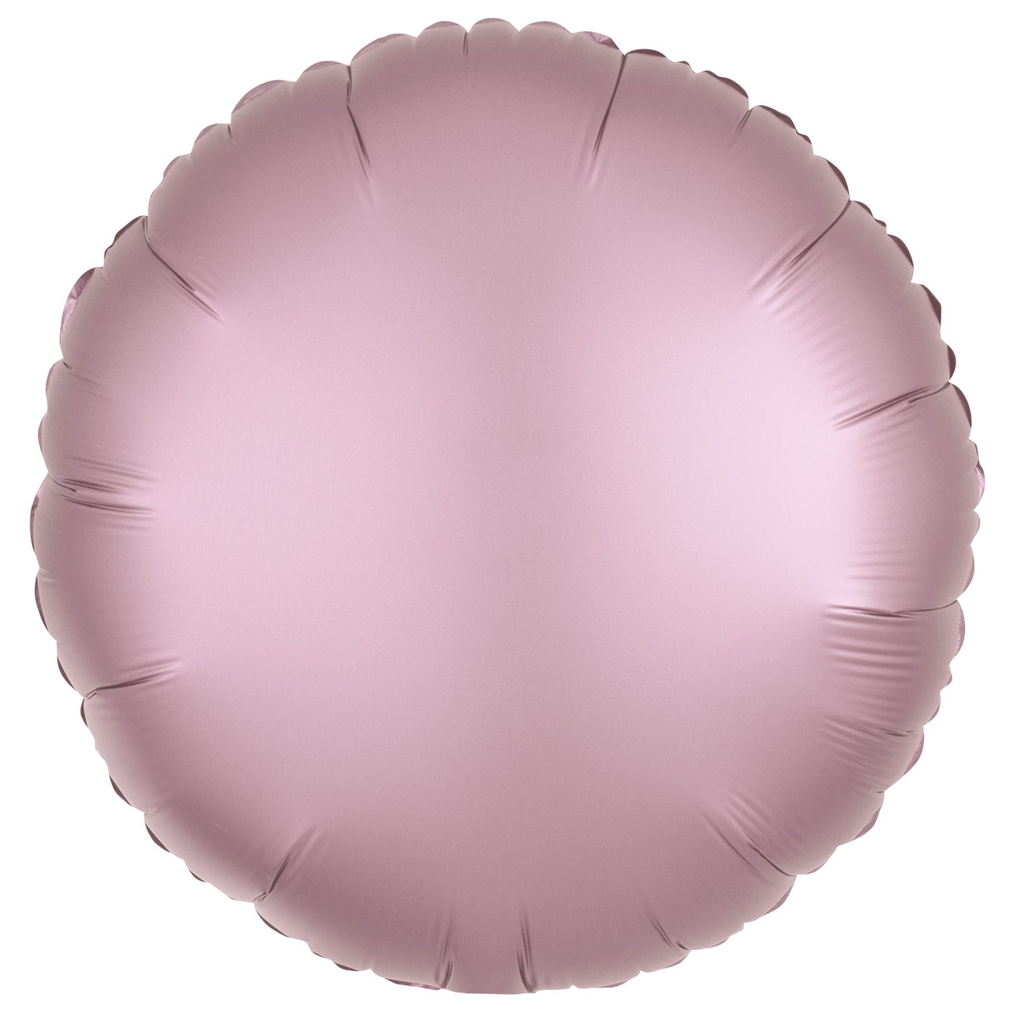 9914077 IP X5 - Amscan Metallic Pastel Pink Circle Standard Packaged Foil Balloons C16 - 5 PC