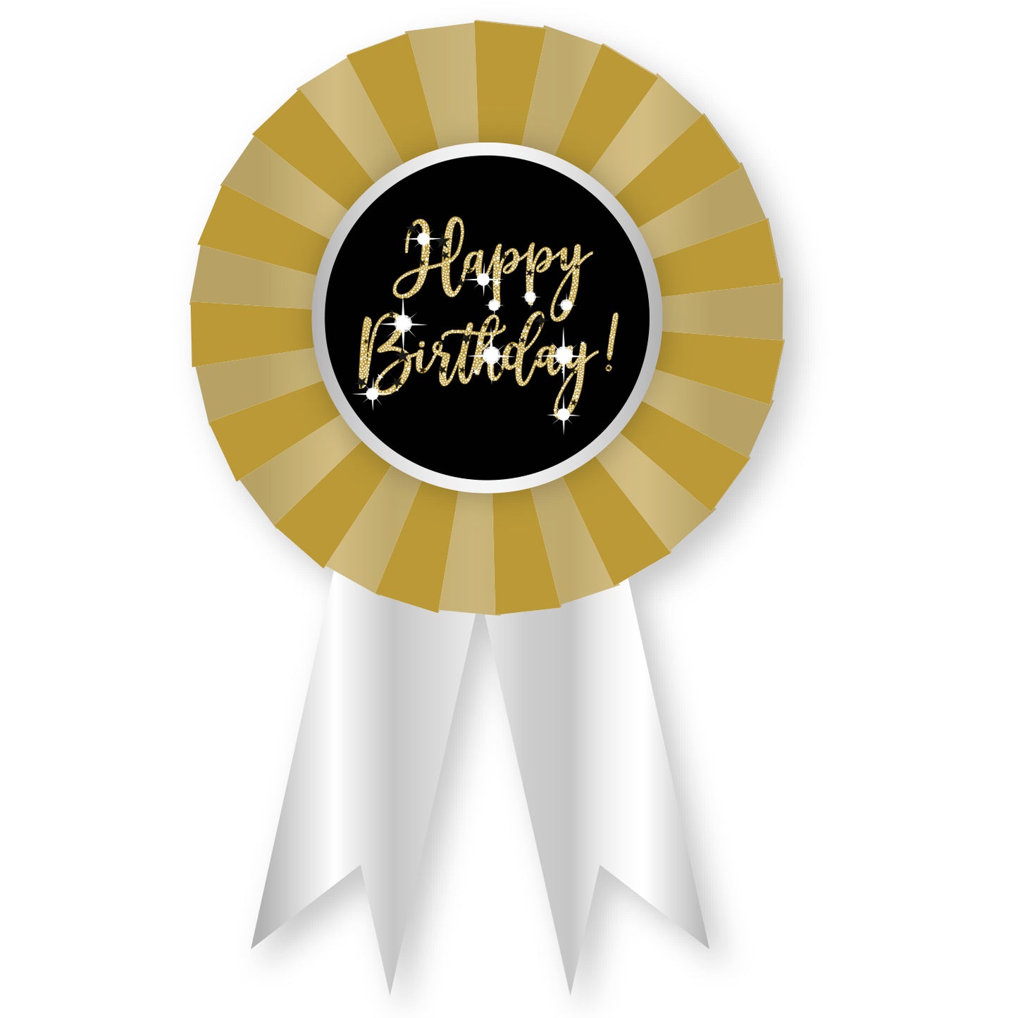 Sparkling Celebration Happy Birthday Rosette - 6 PC
