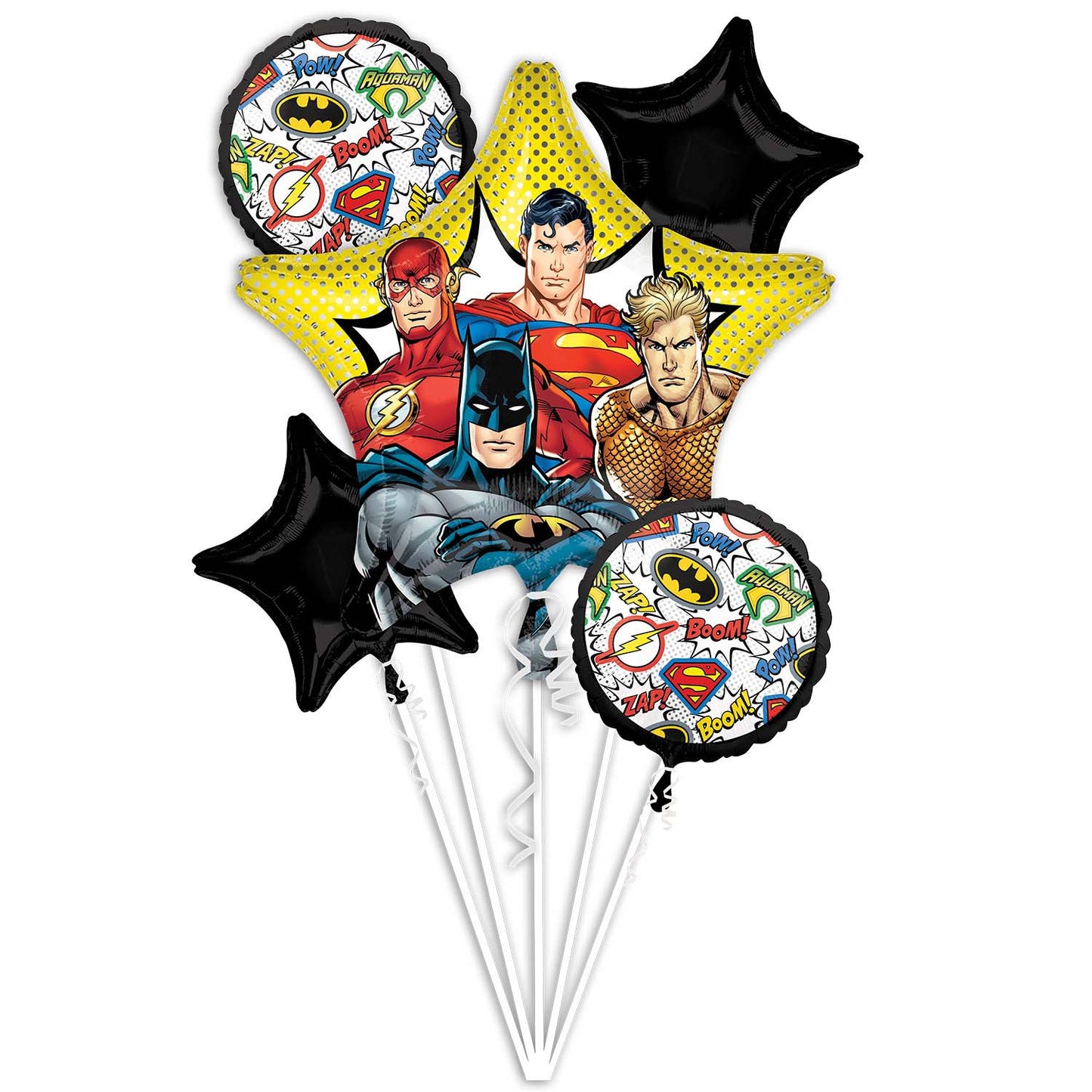 Justice League Foil Balloon Bouquets P75 - 3 PC