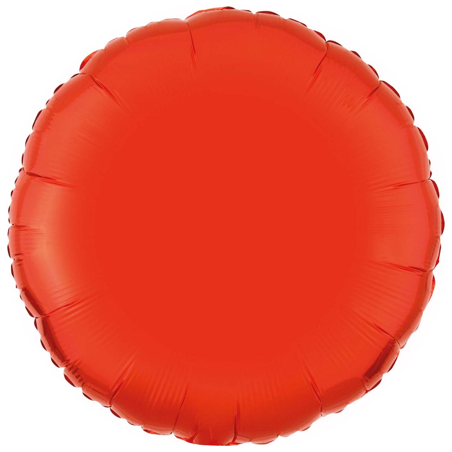 9915537 - Amscan Metallic Orange Circle Standard Unpackaged Foil Balloons C16 - 10 PC