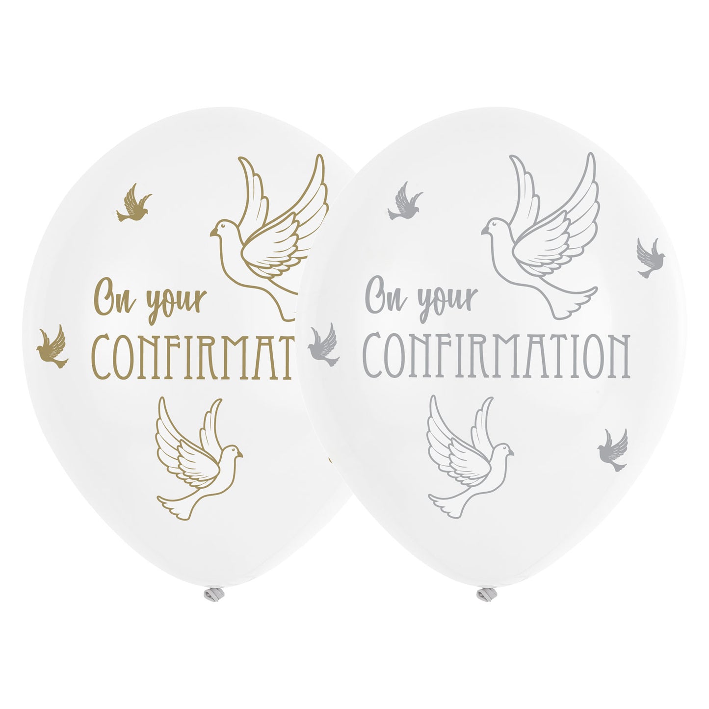 9916404 IP X6 - Confirmation Dove Latex Balloons 11"/28" - 6 PKG/6