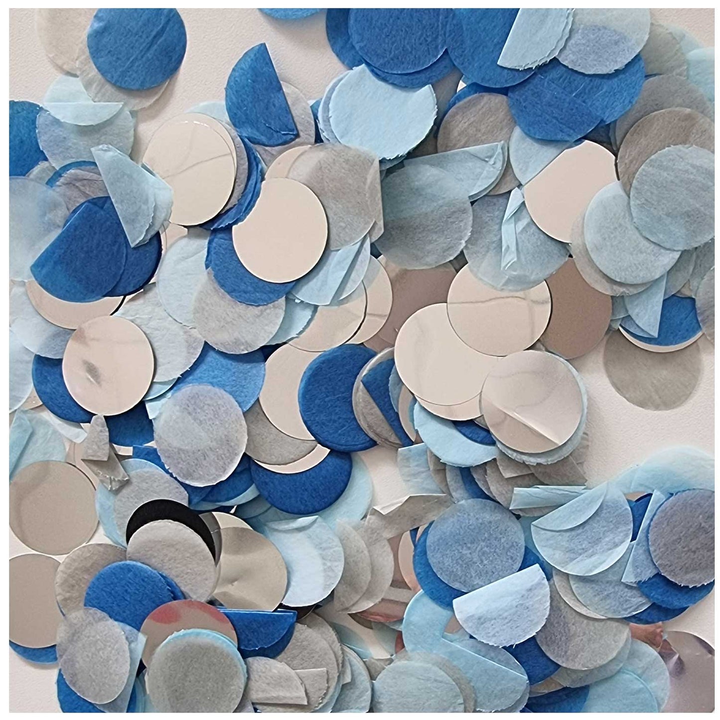 Blue & Silver Paper Confetti - 6 PC