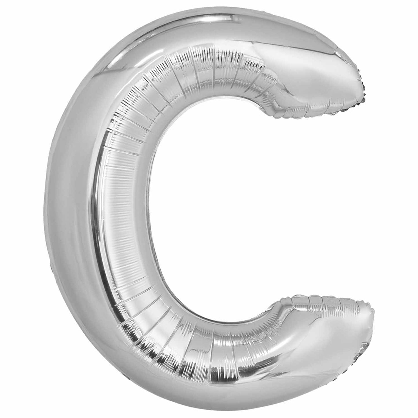 Amscan Large Letter C Silver Foil Balloons 27"/69.5cm X 34"/86cm P50 - 5 PC