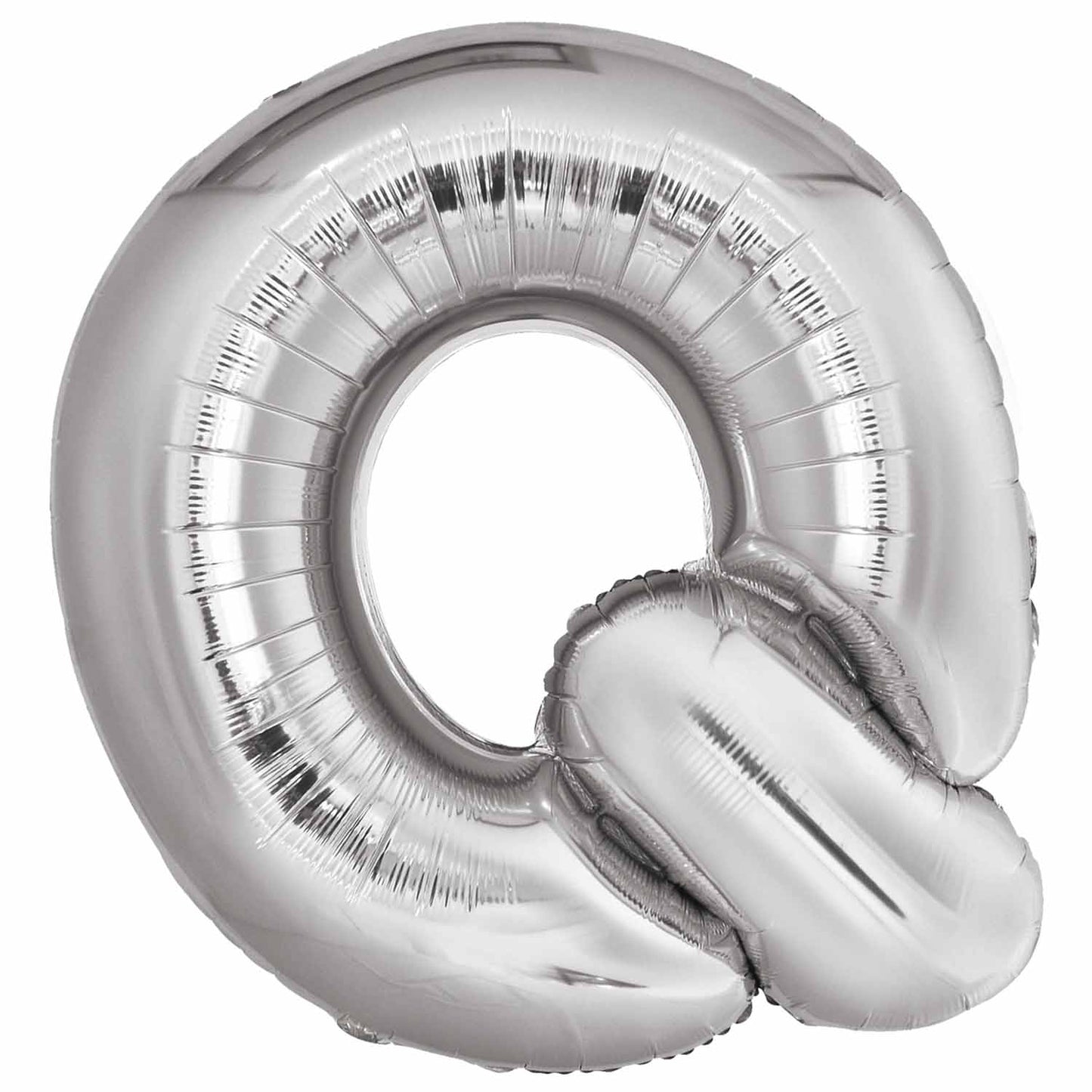 Amscan Large Letter Q Silver Foil Balloons 28"/72cm X 34"/86cm P50 - 5 PC