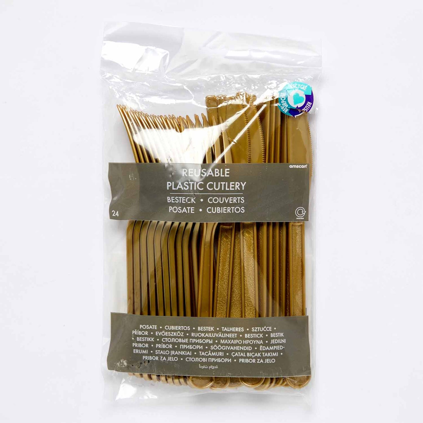 9915411 - Creme Brulee Mixed Plastic Cutlery - 12 PKG/24