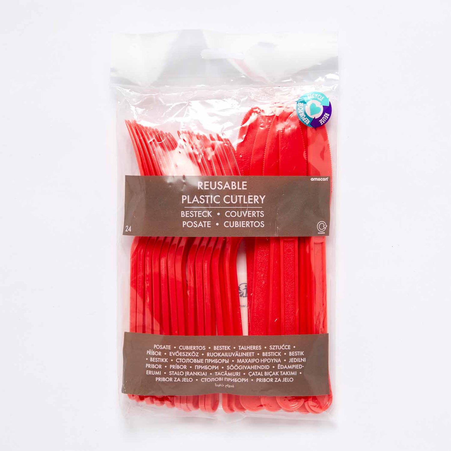 9915411 - Fiesta Mixed Plastic Cutlery - 12 PKG/24
