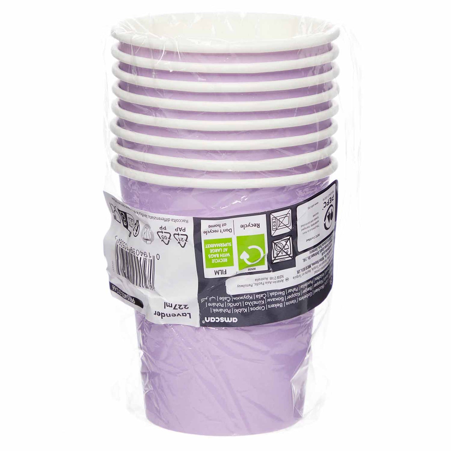 9915403 - Lavender Paper Cups 237ml - 12 PKG/8