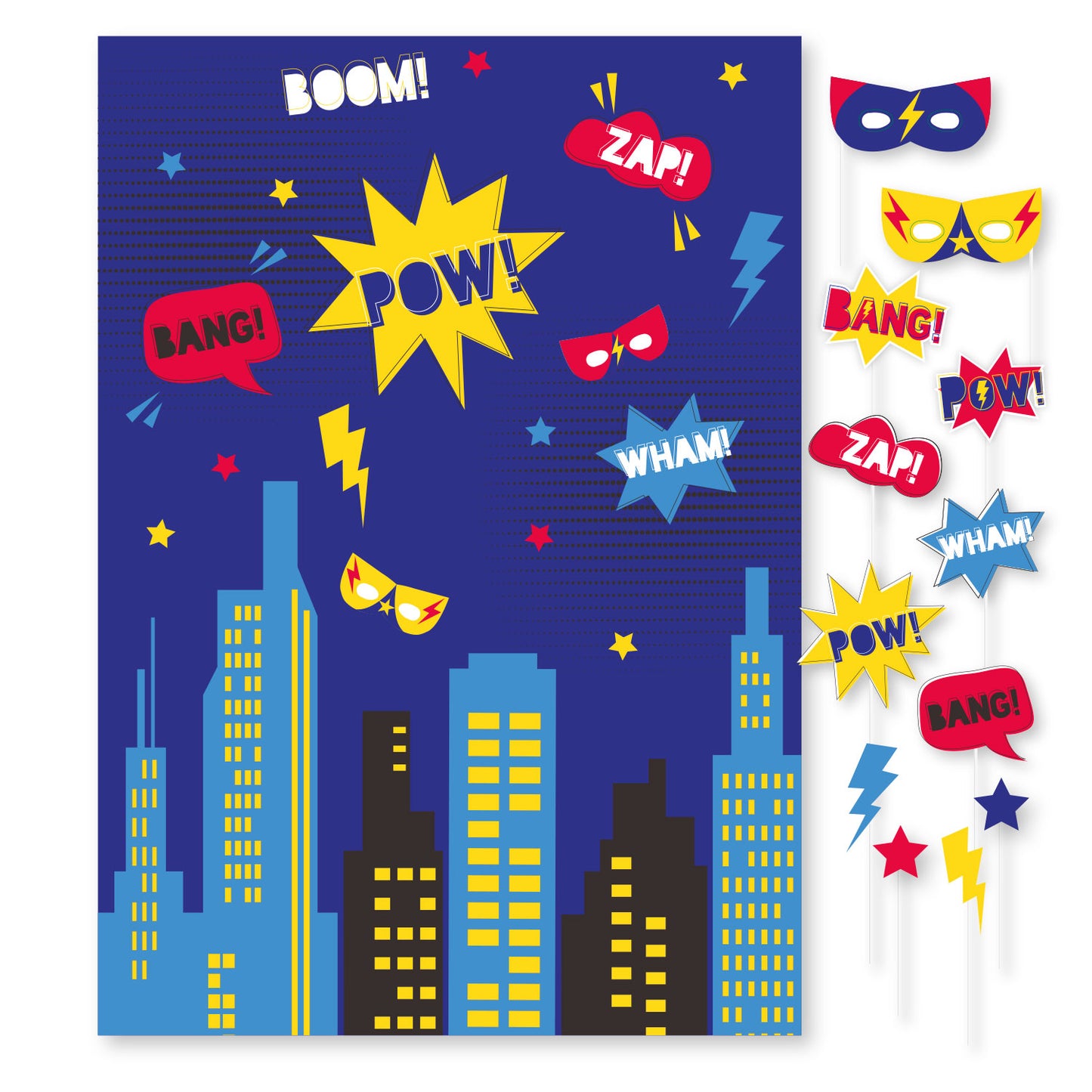 9915274 IP X6 - Superhero Paper Scene Setters - 6 PKG/16