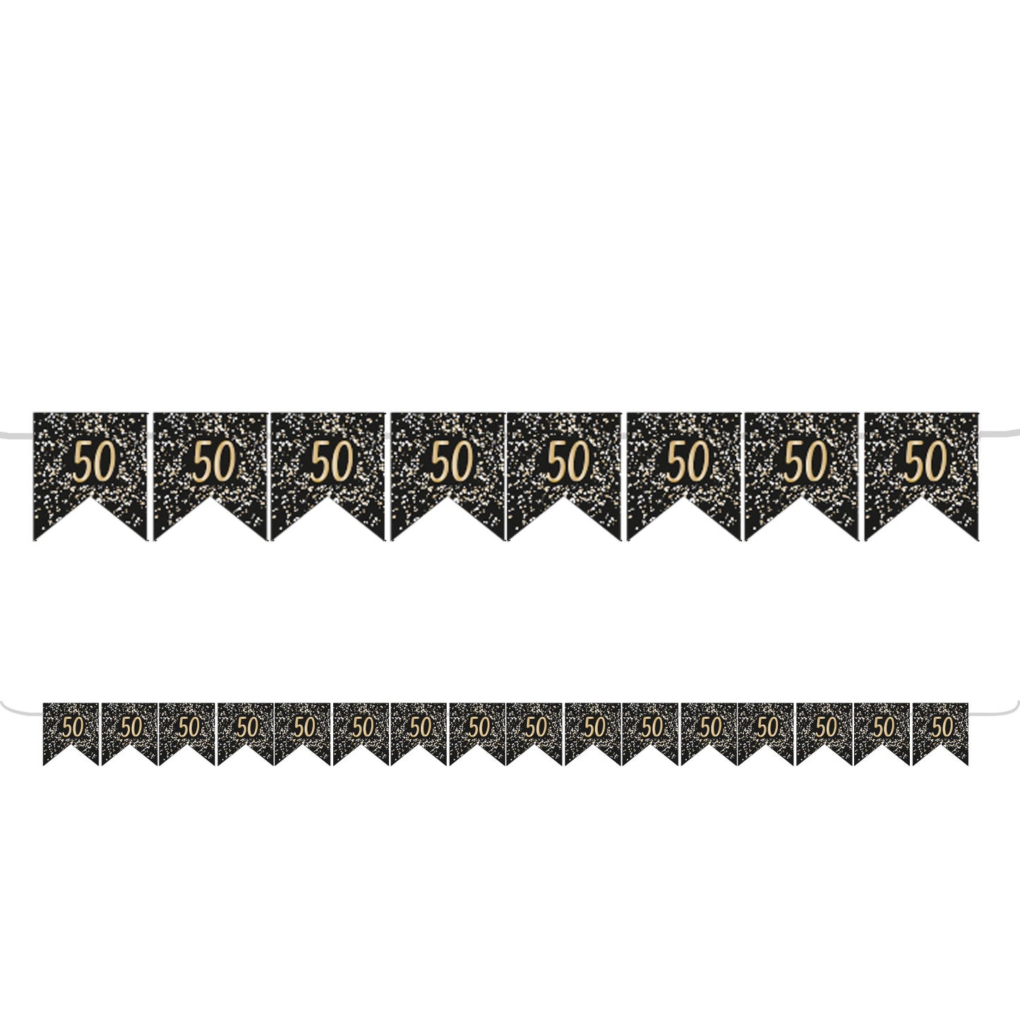 9915203 IP X6 - Gold Celebration 50th Flag Bunting 3.25m - 6 PC