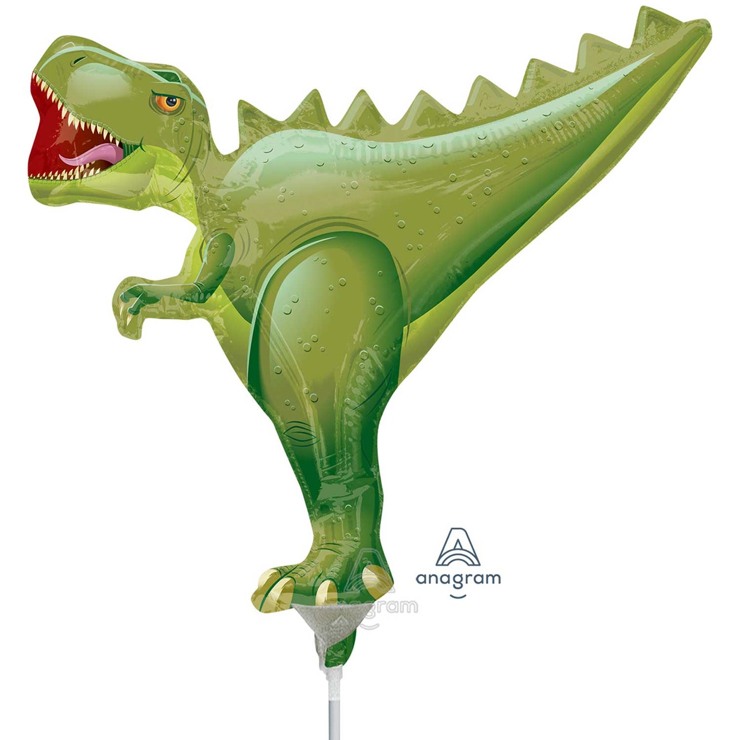 3460302 IP X5 - T-Rex Mini Shape Uninflated Foil Balloons 14"/35cm w x 11"/27cm h A30 - 5 PC