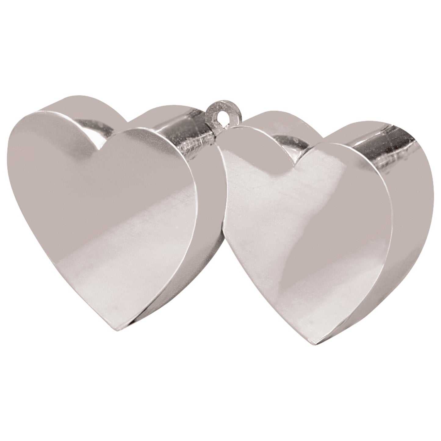 Silver Double Heart Balloon Weights 170g/6oz - 12 PC