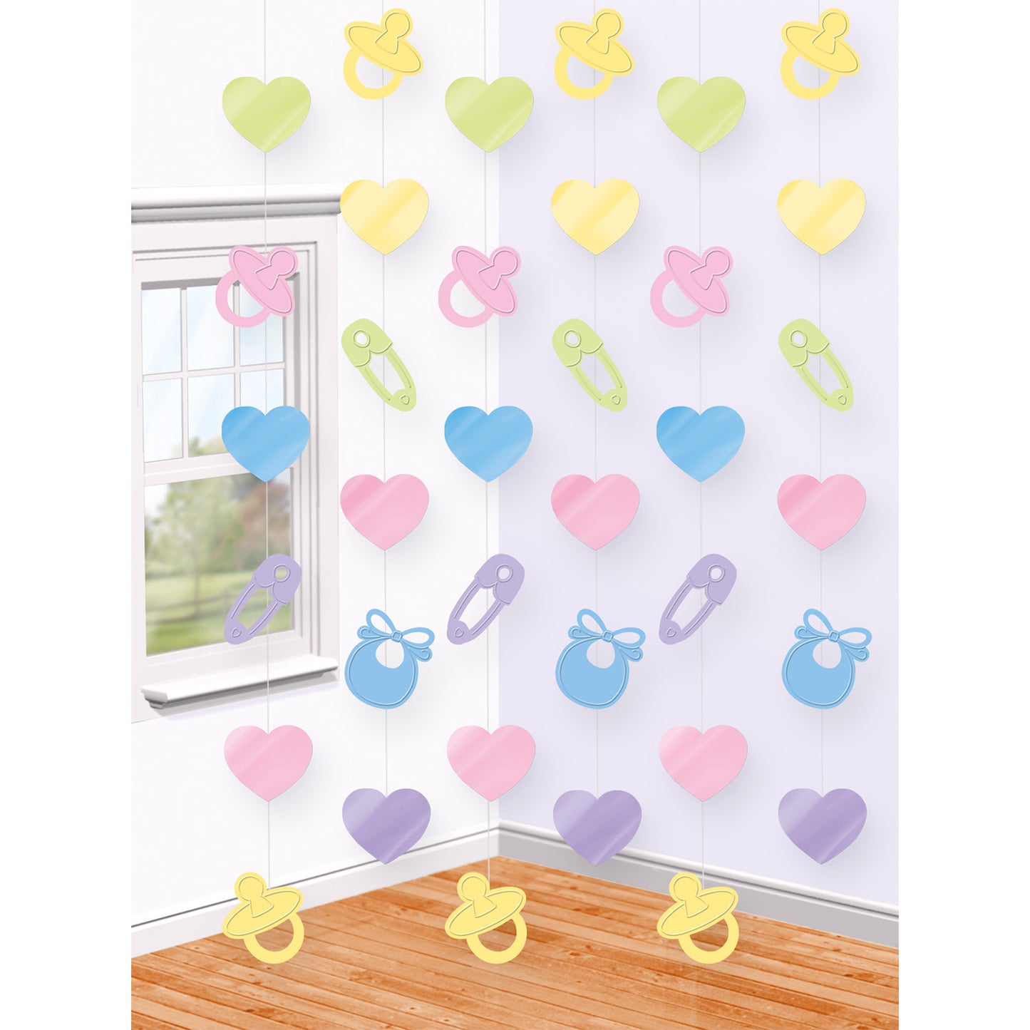 679662 IP X6 - Baby Shower String Decorations - 6 PKG/6