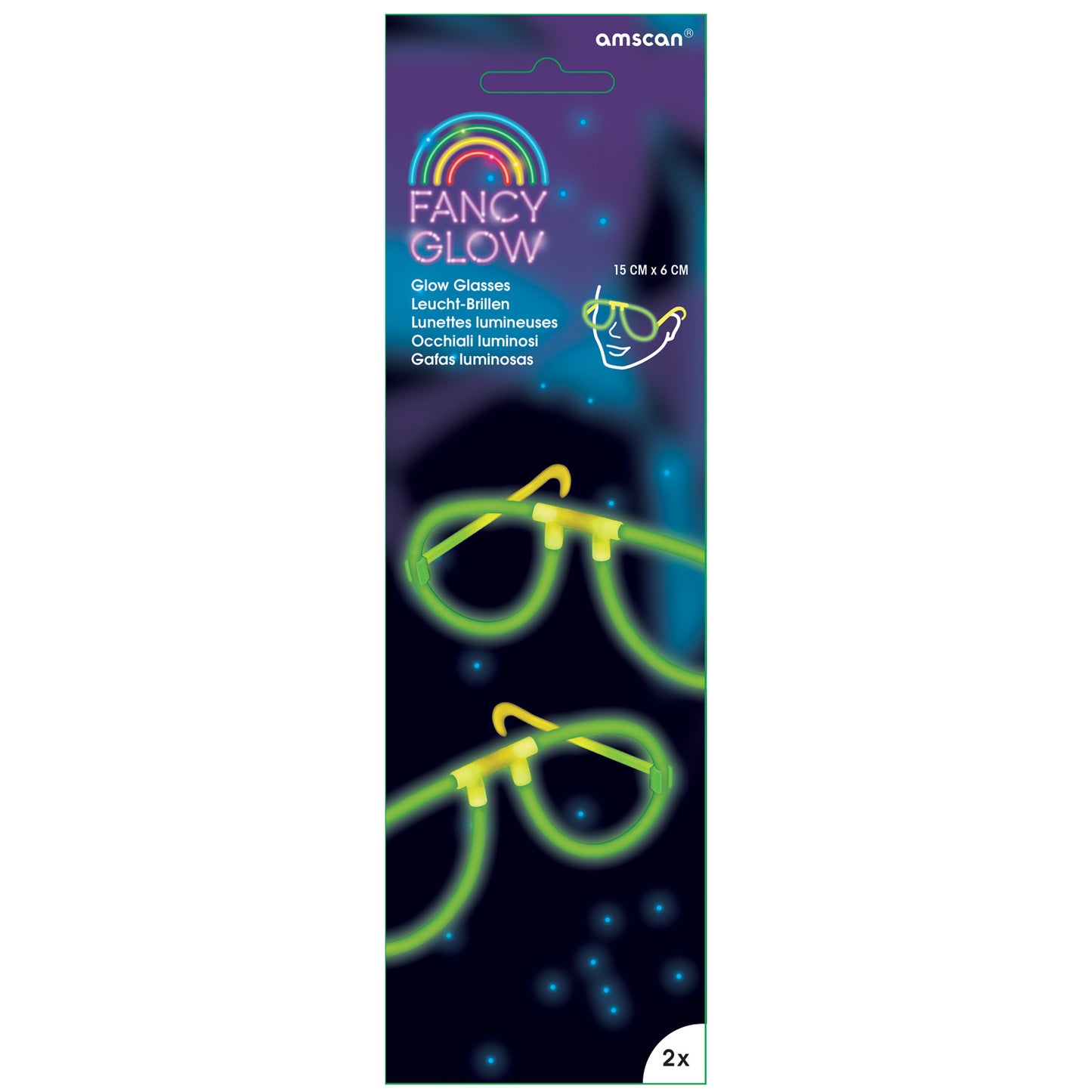 9902344 IP X6 - Fancy Glow Glasses - 6 PC