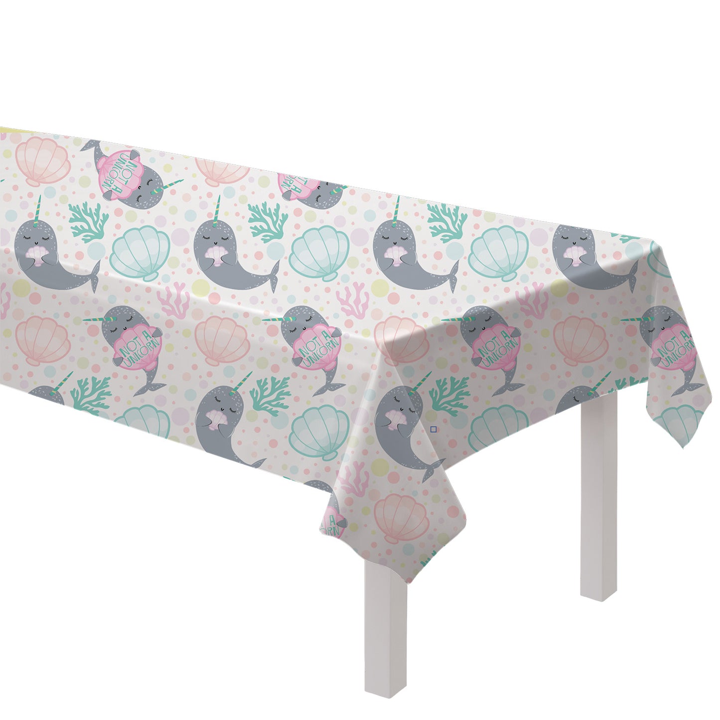 9904595 IP X6 - Narwhal Plastic Tablecovers 1.8m x 1.2m - 6 PC