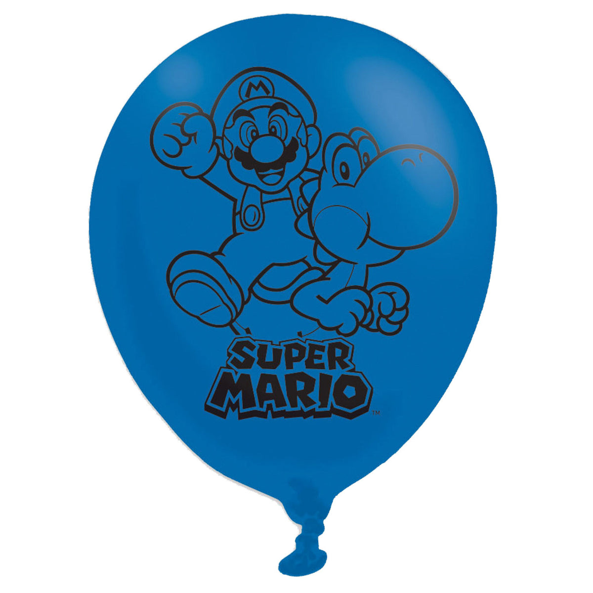 9900743 IP X6 - Super Mario Bros 4 Sided Latex Balloons 11"/27.5cm - 6 PKG/6