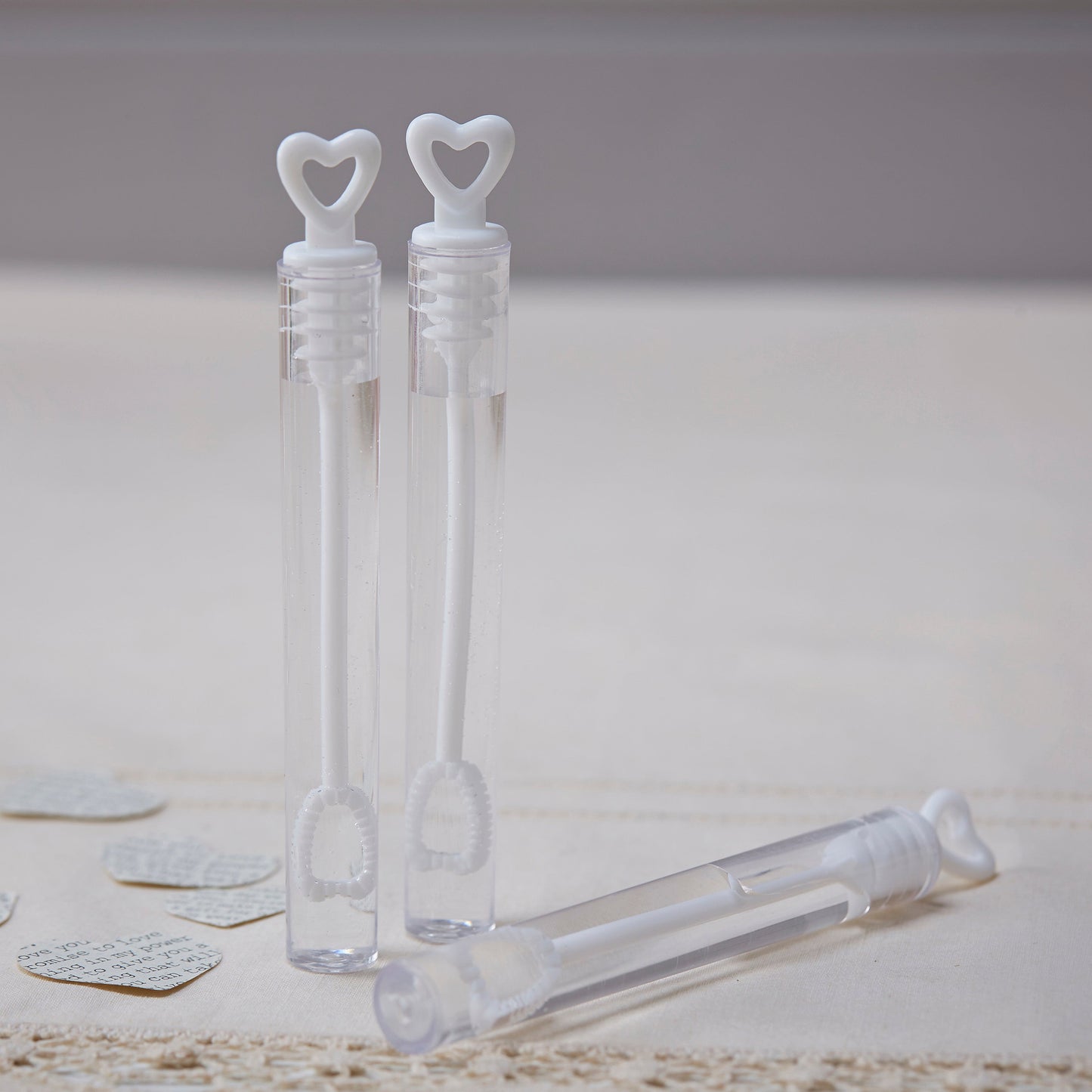 Heart Tube Wedding Bubbles- 10 Inner Pack