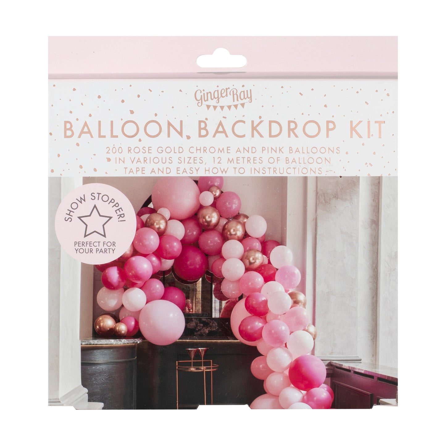 Luxe Pink and Rose Gold Balloon Arch Kit- 5 Inner Pack