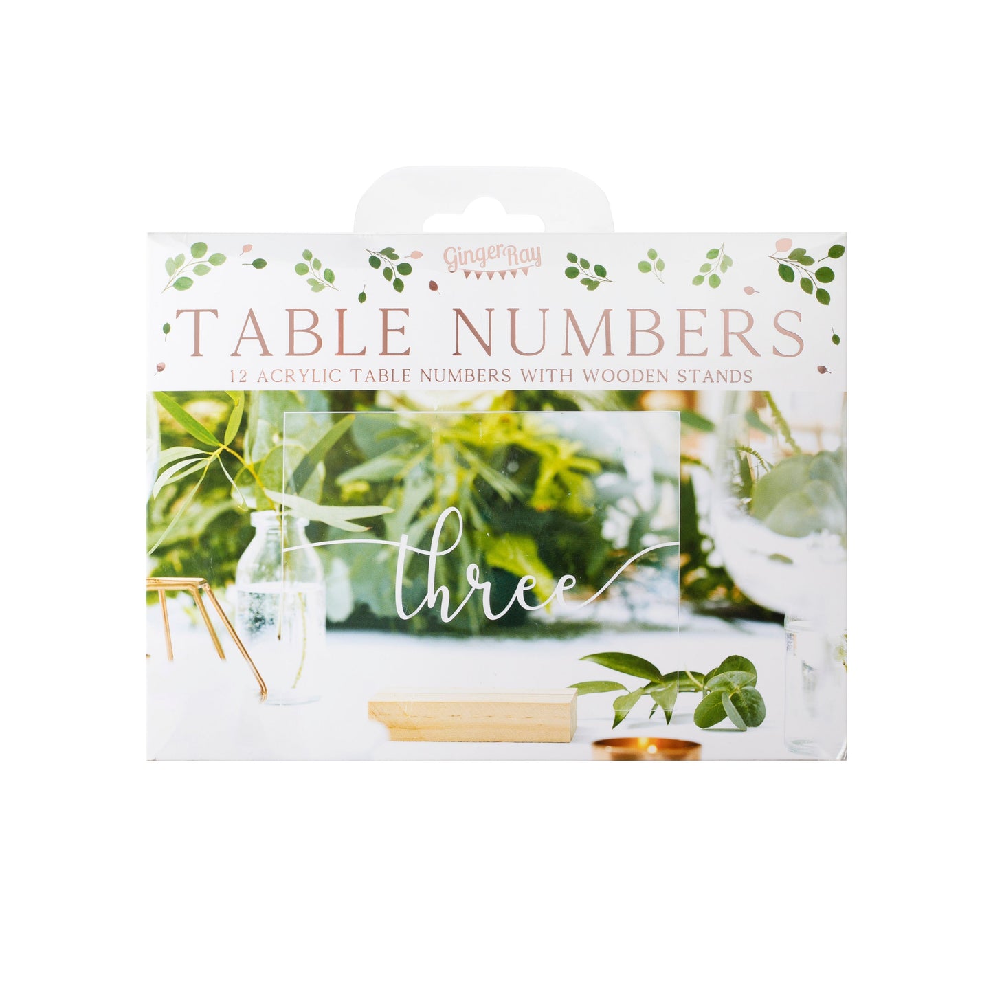 Acrylic Table Numbers- 5 Inner Pack