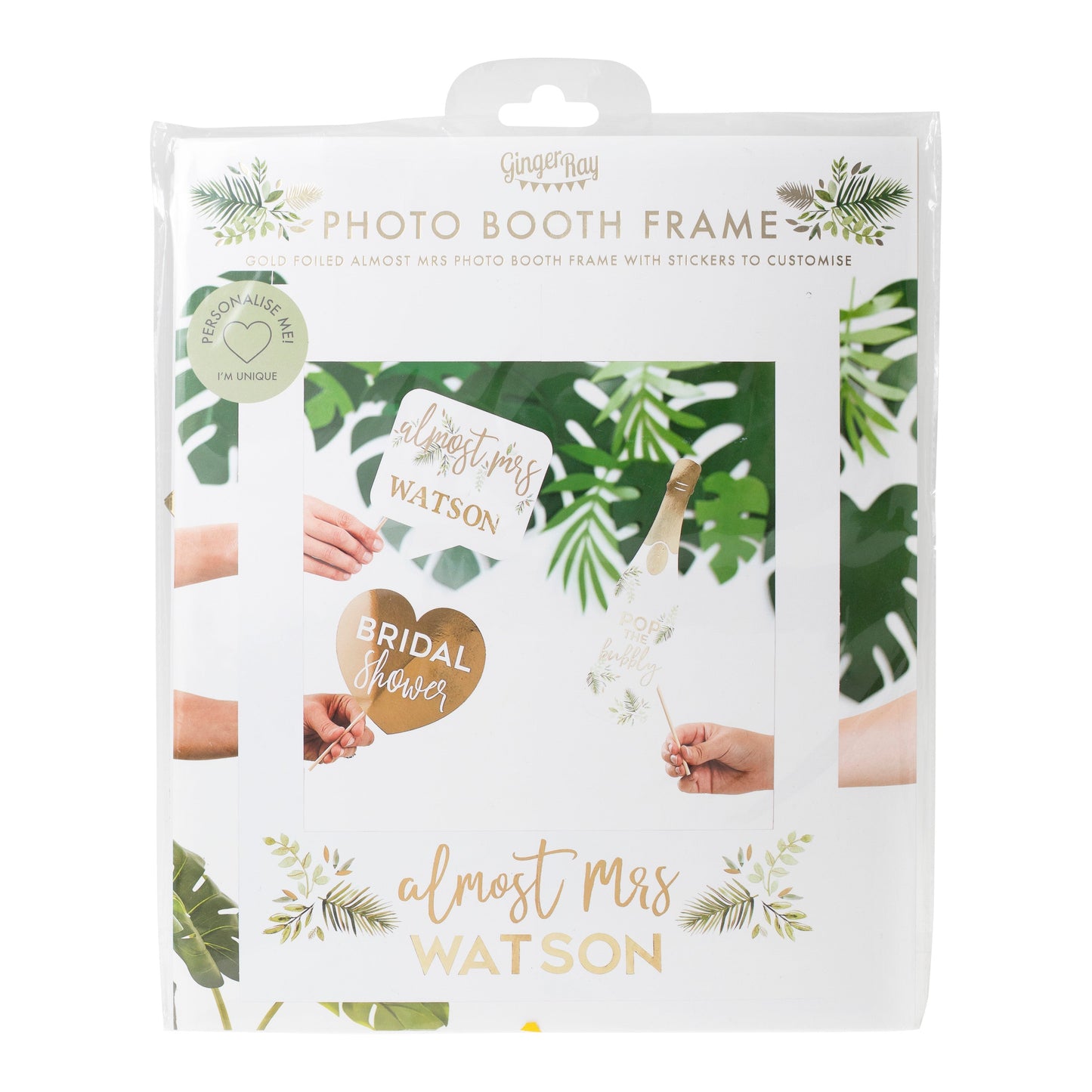 Botanical Personalised Hen Party Photo Frame- 5 Inner Pack