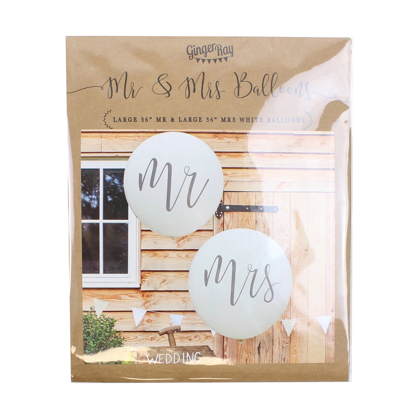 Giant Mr and Mrs Wedding Balloons- 10 Inner Pack