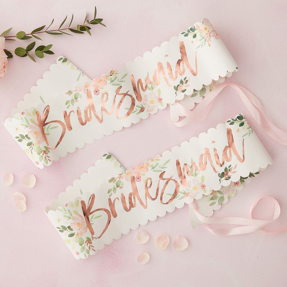 Floral Bridesmaid Sashes 2 pack- 5 Inner Pack