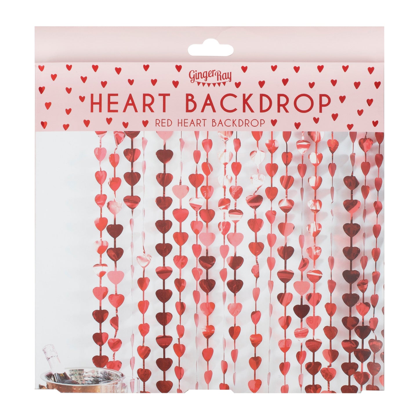 Heart Shaped Valentines Day Party Backdrop- 5 Inner Pack