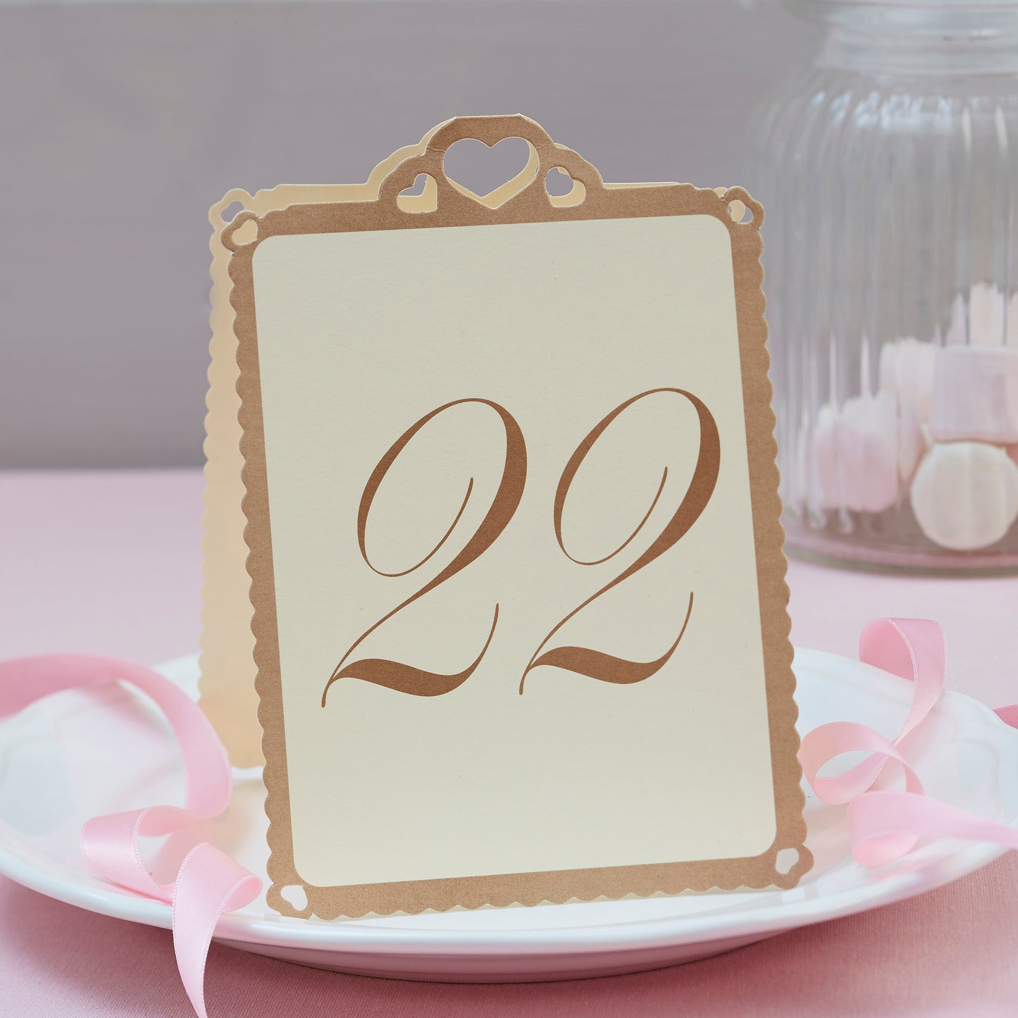 Love Struck - Table Numbers - Ivory / Gold 13-24- 5 Inner Pack