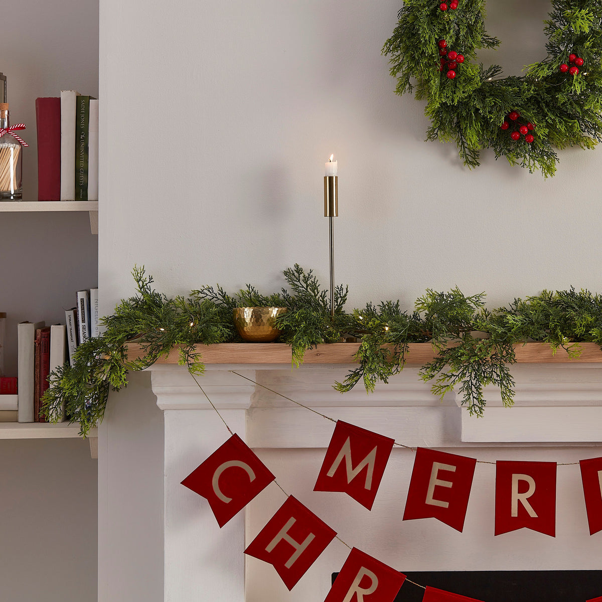 Pine Christmas Garland with Lights- 5 Inner Pack