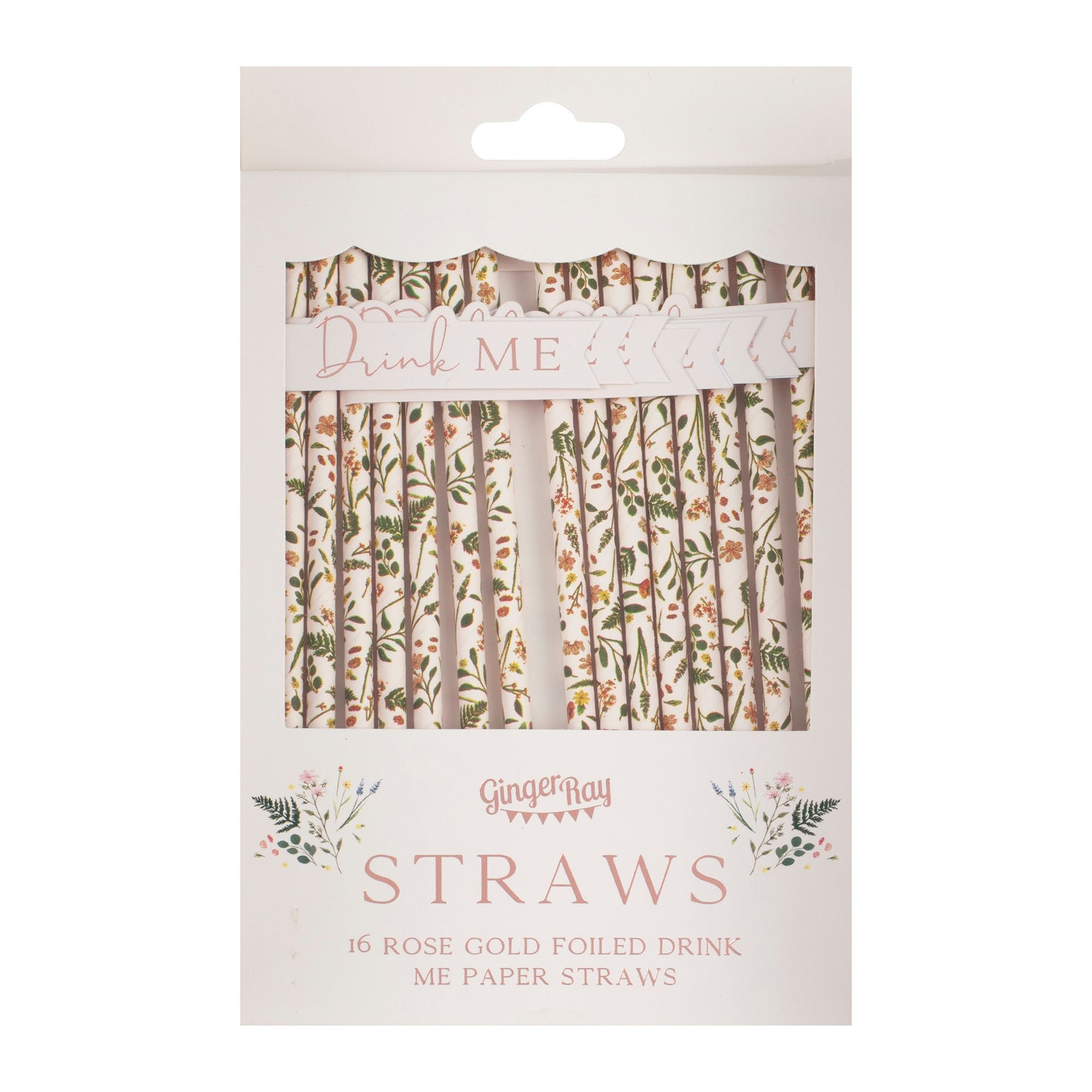 Tea Party Flag Paper Straws- 5 Inner Pack