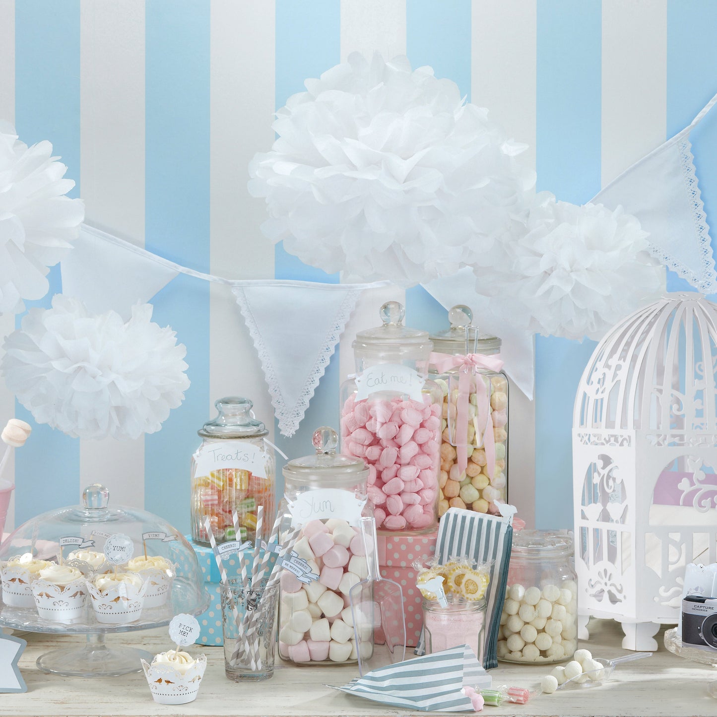 White Pearl Hanging Garland Decoration- 10 Inner Pack