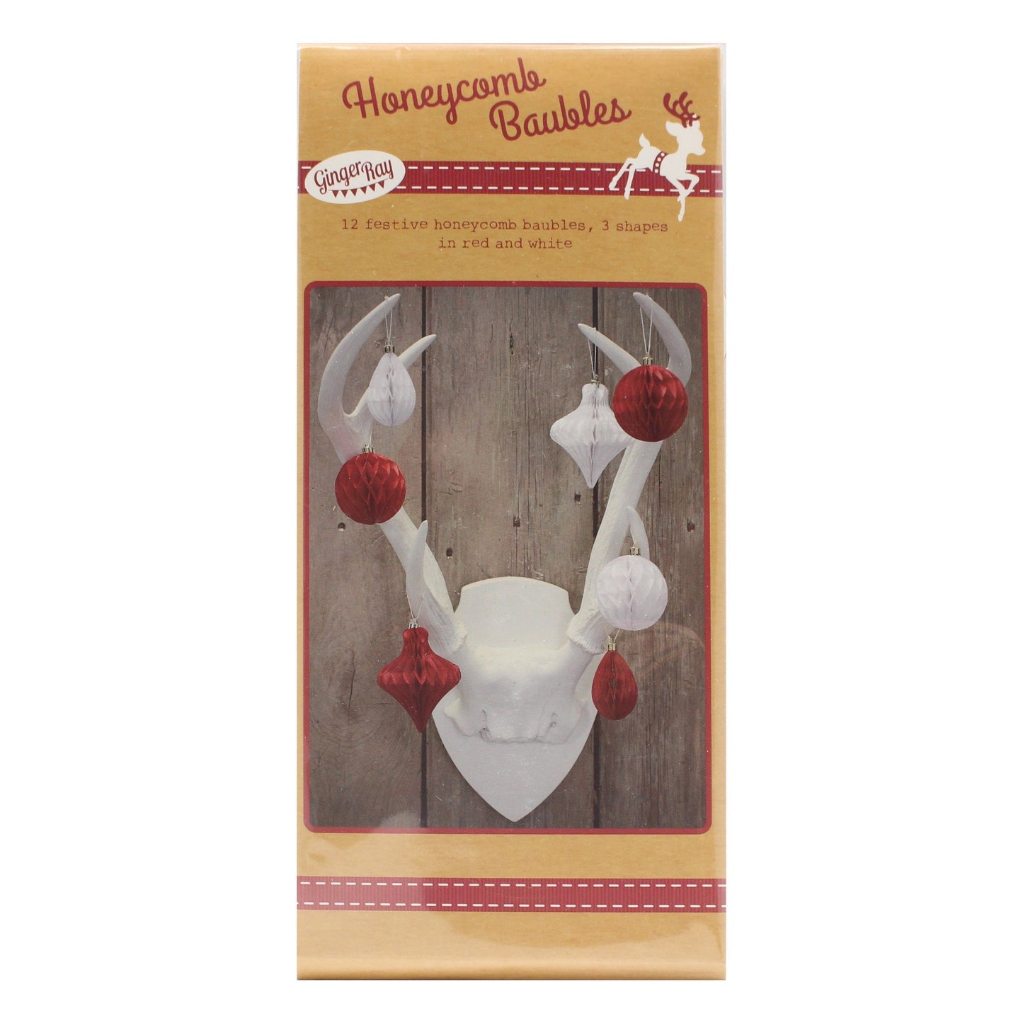 Christmas Honeycomb Baubles - Vintage Noel- 5 Inner Pack