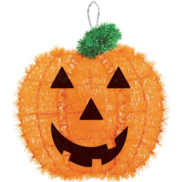 DECO TINSEL PUMPKIN X 18